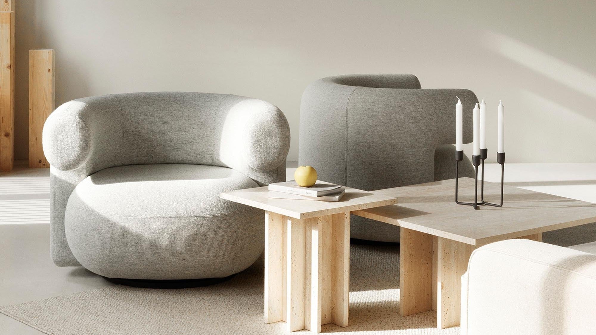 Entdecke die Burra Kollektion von Normann Copenhagen: stilvolle Stühle und Sessel, die skandinavisches Design, Komfort und Nachhaltigkeit vereinen.