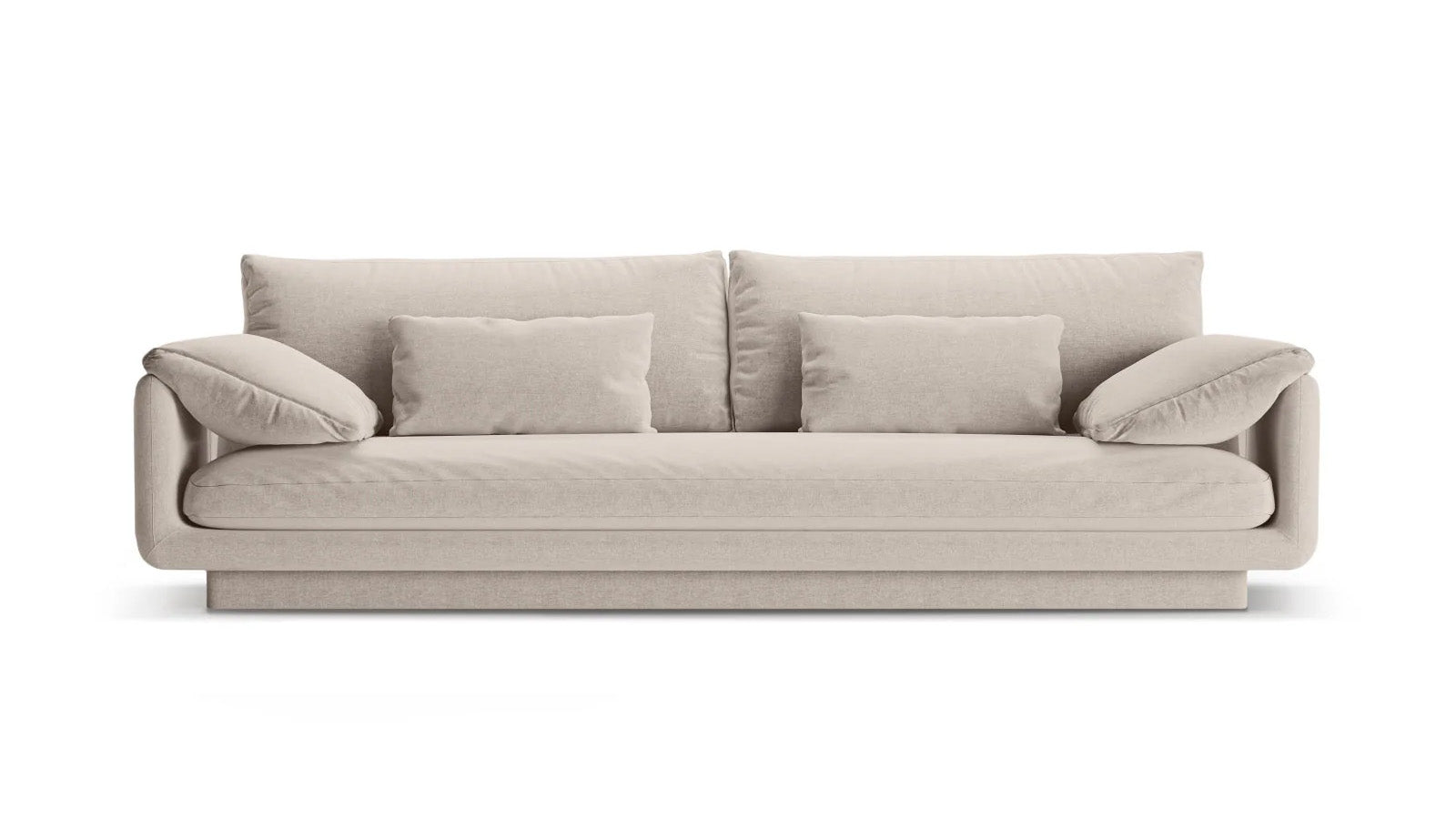Das Torino Sofa von Micadoni vereint schwebende Eleganz mit modernem Lounge-Komfort, hochwertige Samtbezüge und minimalistisches Design für zeitgenössische Wohnräume.