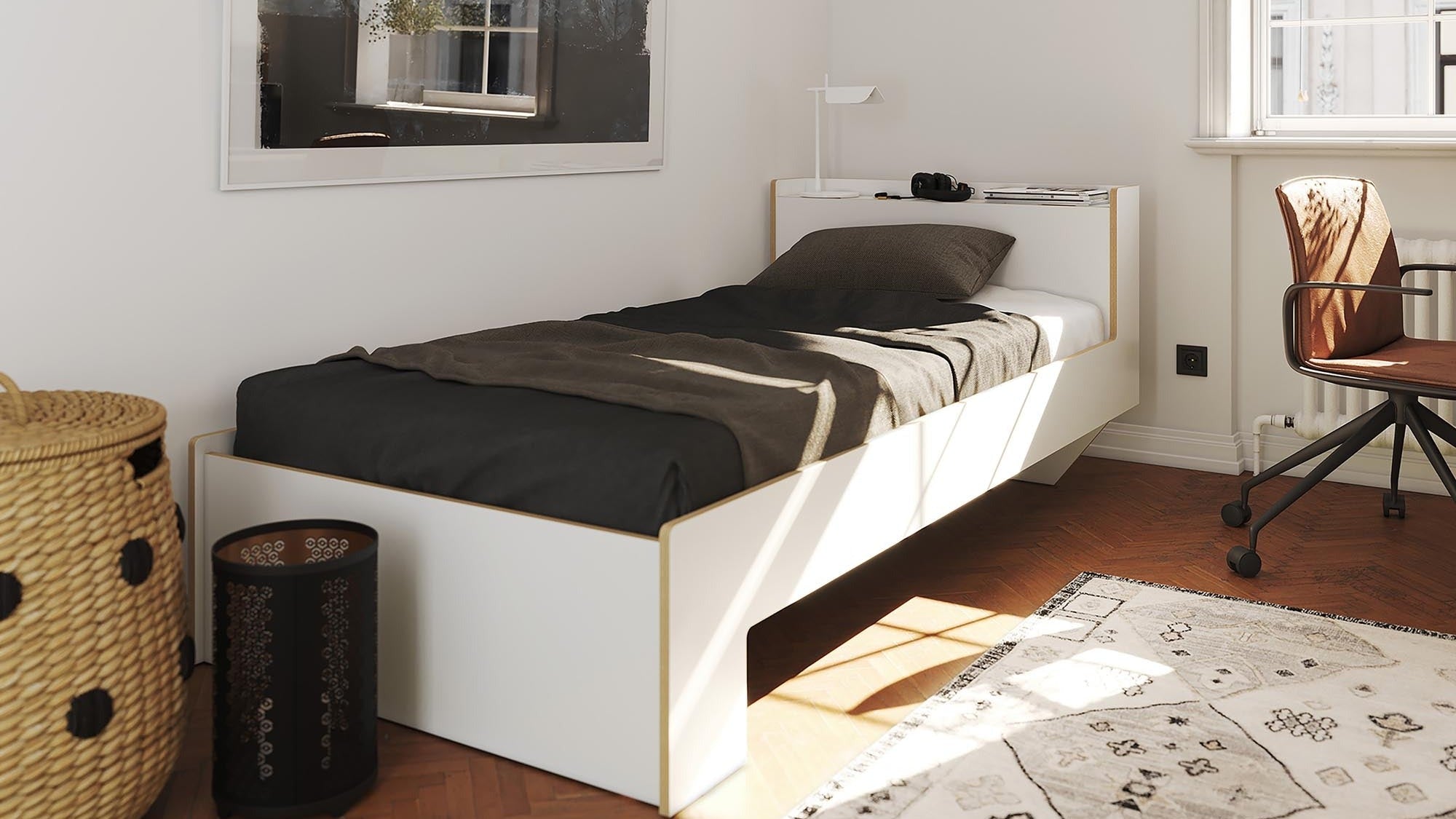 Entdecke die Nook Betten von Müller: stilvoll, funktional und mit integrierter Stauraumlösung. Perfekt für dein Schlafzimmer!