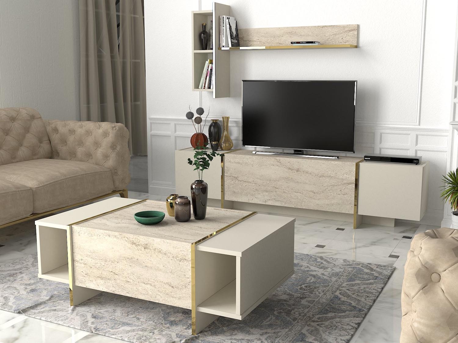 Der Emro Tisch von Hanah Home ist stylisch und elegant zugleich. Passt perfekt in deine Wohnung. Egal ob als Schreibtisch oder sonst als Tisch er findet bestimmt sein Platz.