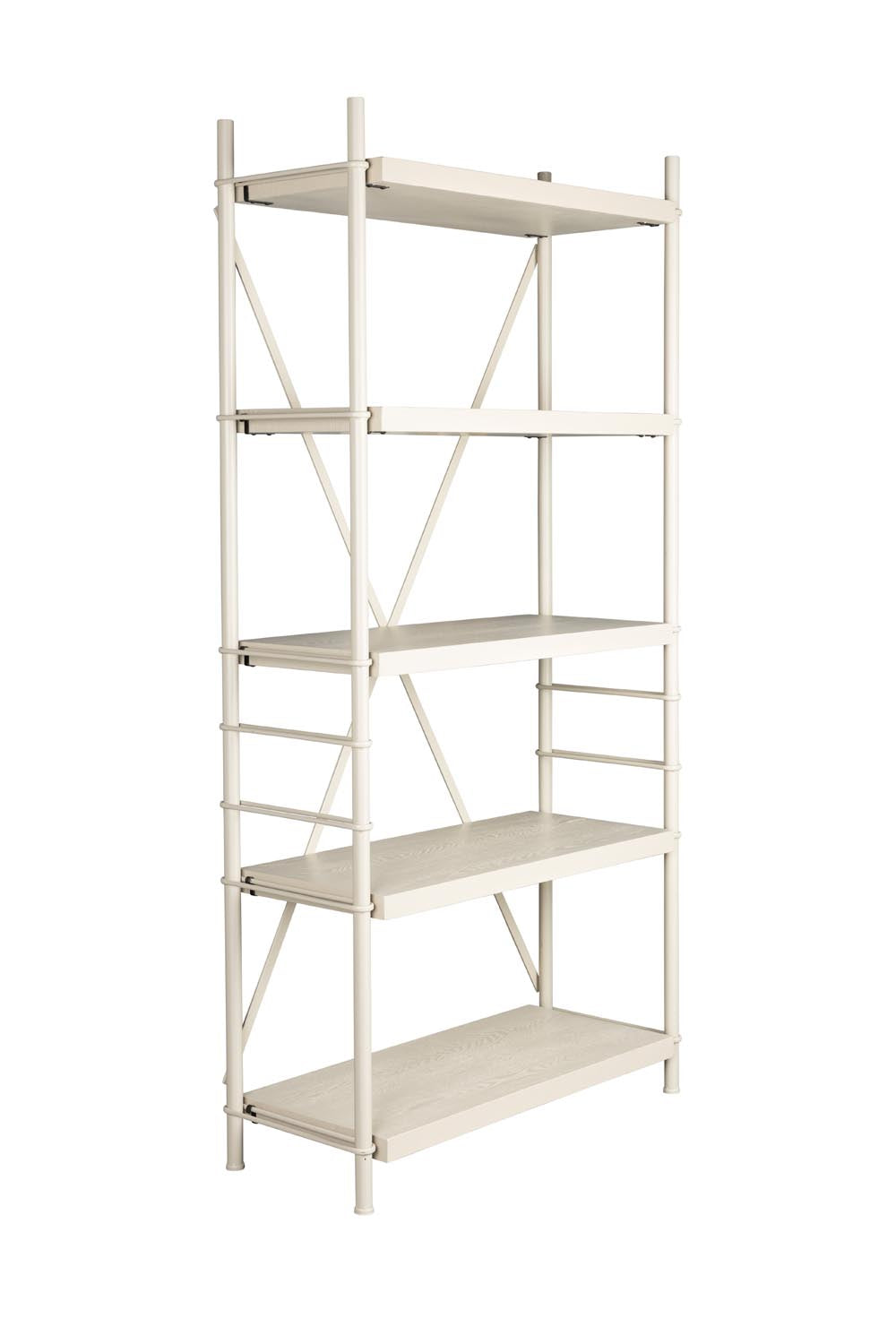 Robustes Iron Regal High von Dutchbone: Elegantes Design aus Eisen und Gummiholz für stilvollen Stauraum in jedem Raum.