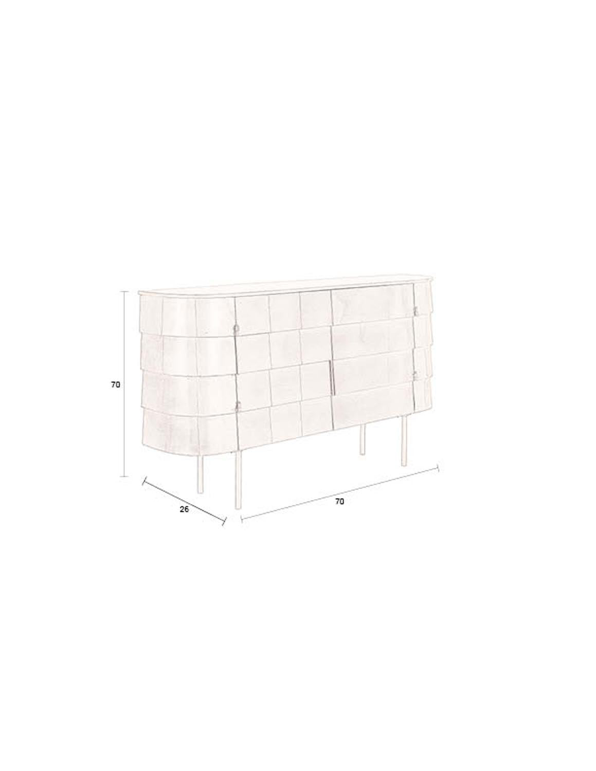 Hanna Sideboard: Retro-Design trifft auf funktionale Eleganz.