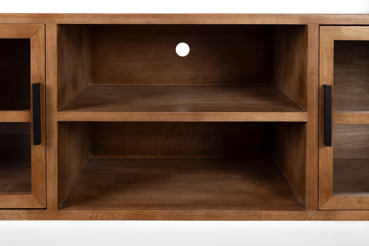 Yaz Sideboard Low in Braun präsentiert im Onlineshop von KAQTU Design AG. Sideboard ist von White Label Living