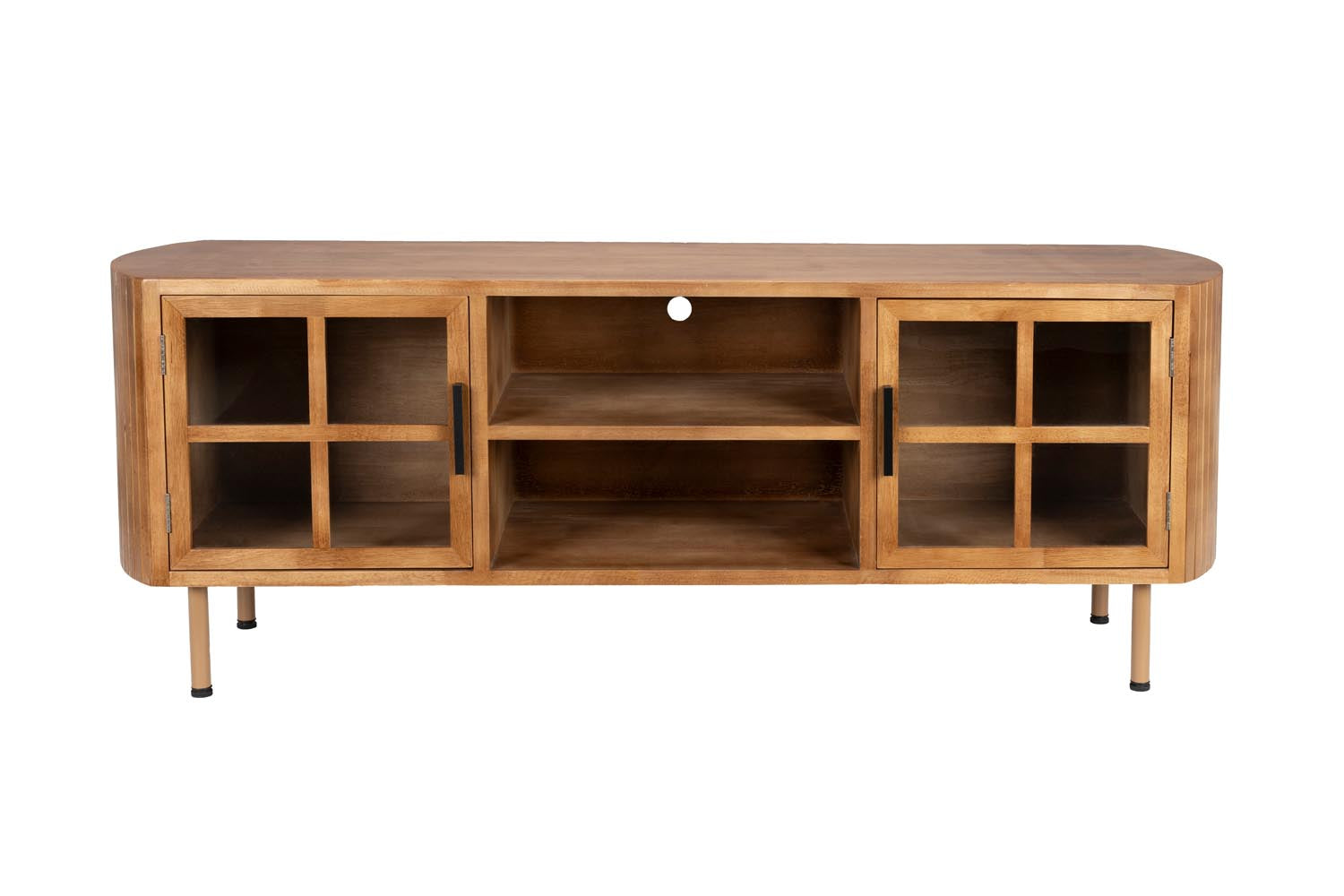 Entdecken Sie das elegante Yaz Sideboard Low von White Label Living. Hochwertiger Gummibaum, skandinavisches Design, vielseitig einsetzbar.