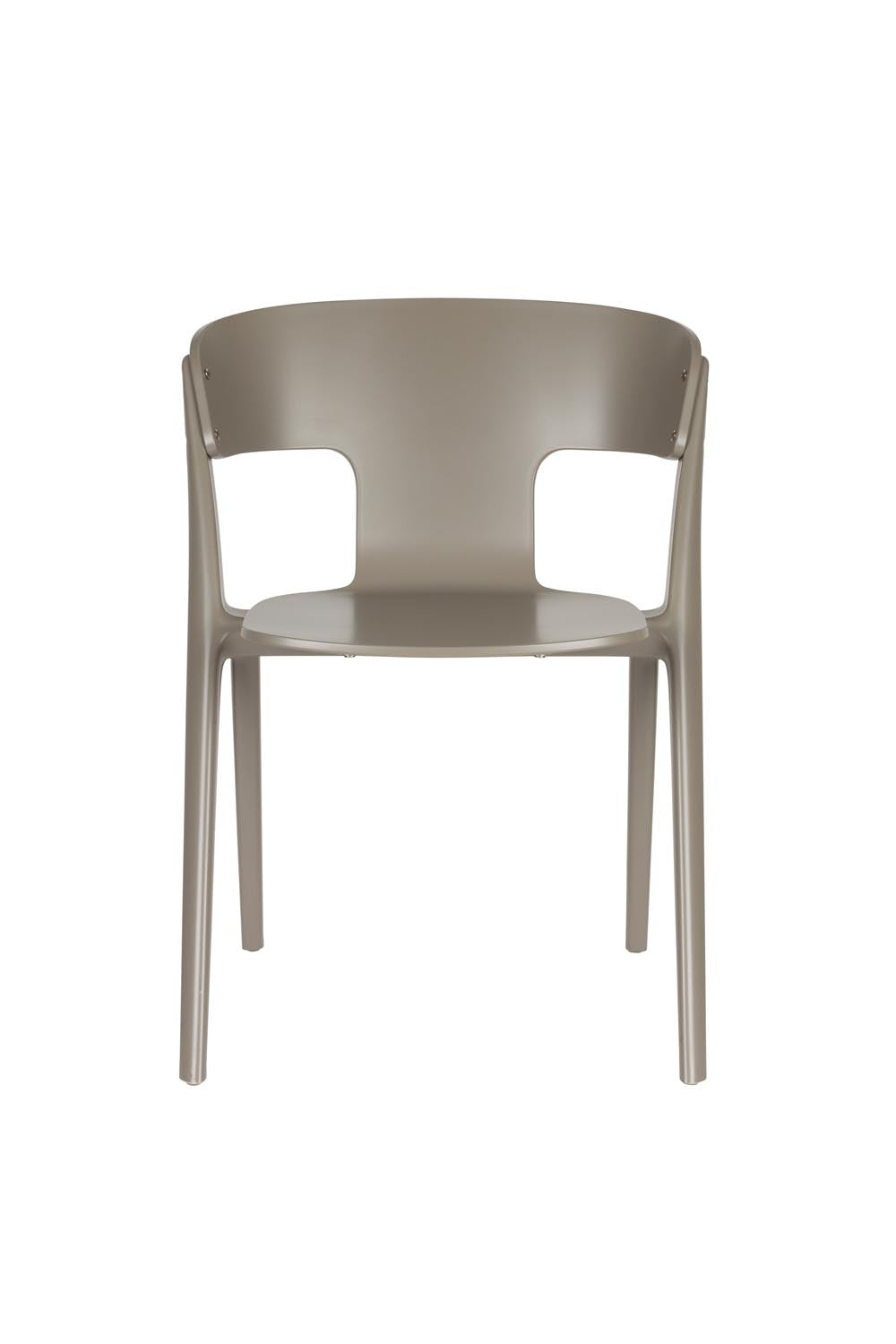 Leichter, stapelbarer Gartenstuhl aus wetterbeständigem Polypropylen. Zeitloses Design in verschiedenen Farben.