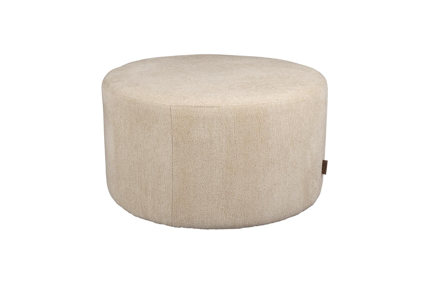 Der Rocca Pouf von Dutchbone: stilvoller, funktionaler Fusshocker mit erdigen Tönen, inspiriert von der Natur, für gemütliche Wohnräume.