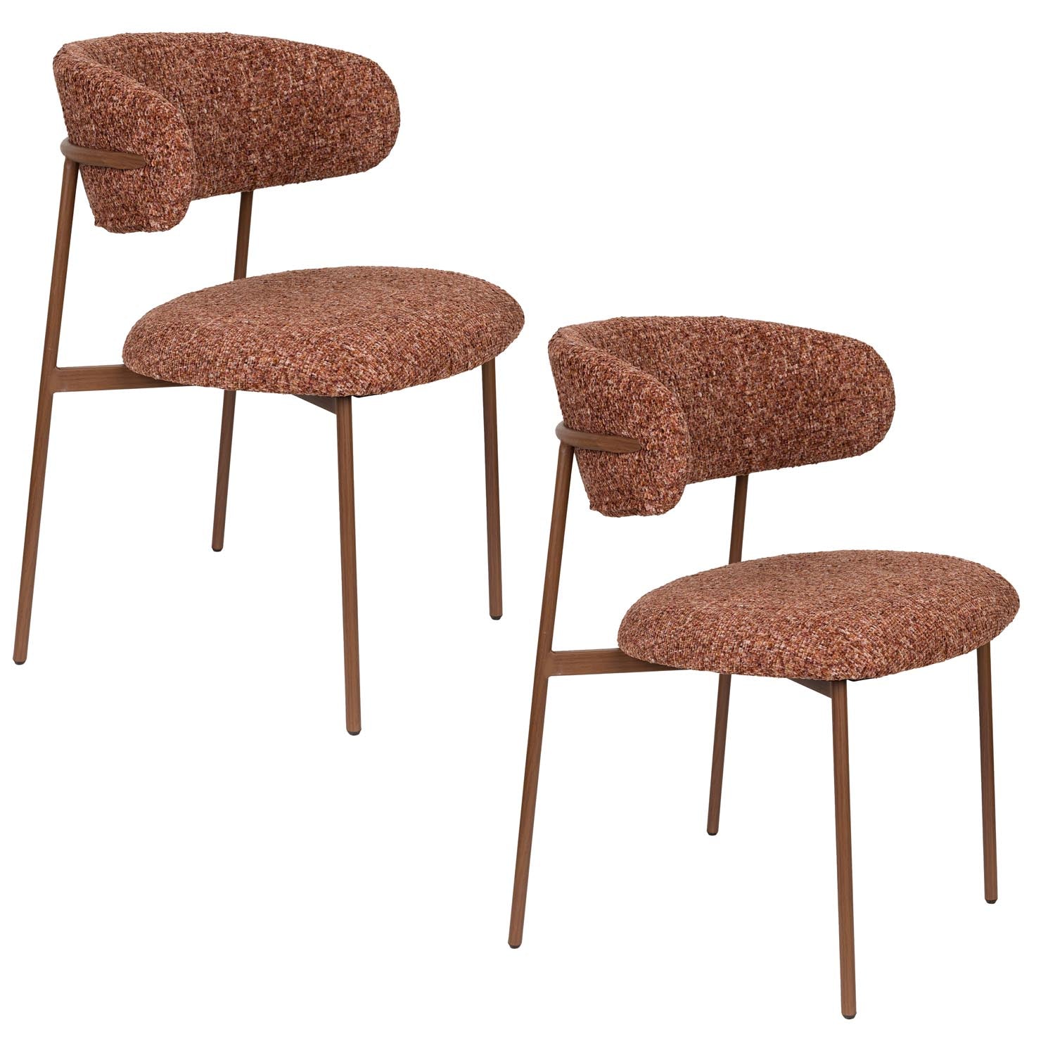 Moderner Stuhl Claes von White Label Living, stilvolles Design, bequeme Polsterung, ideal für Esszimmer oder Büro.