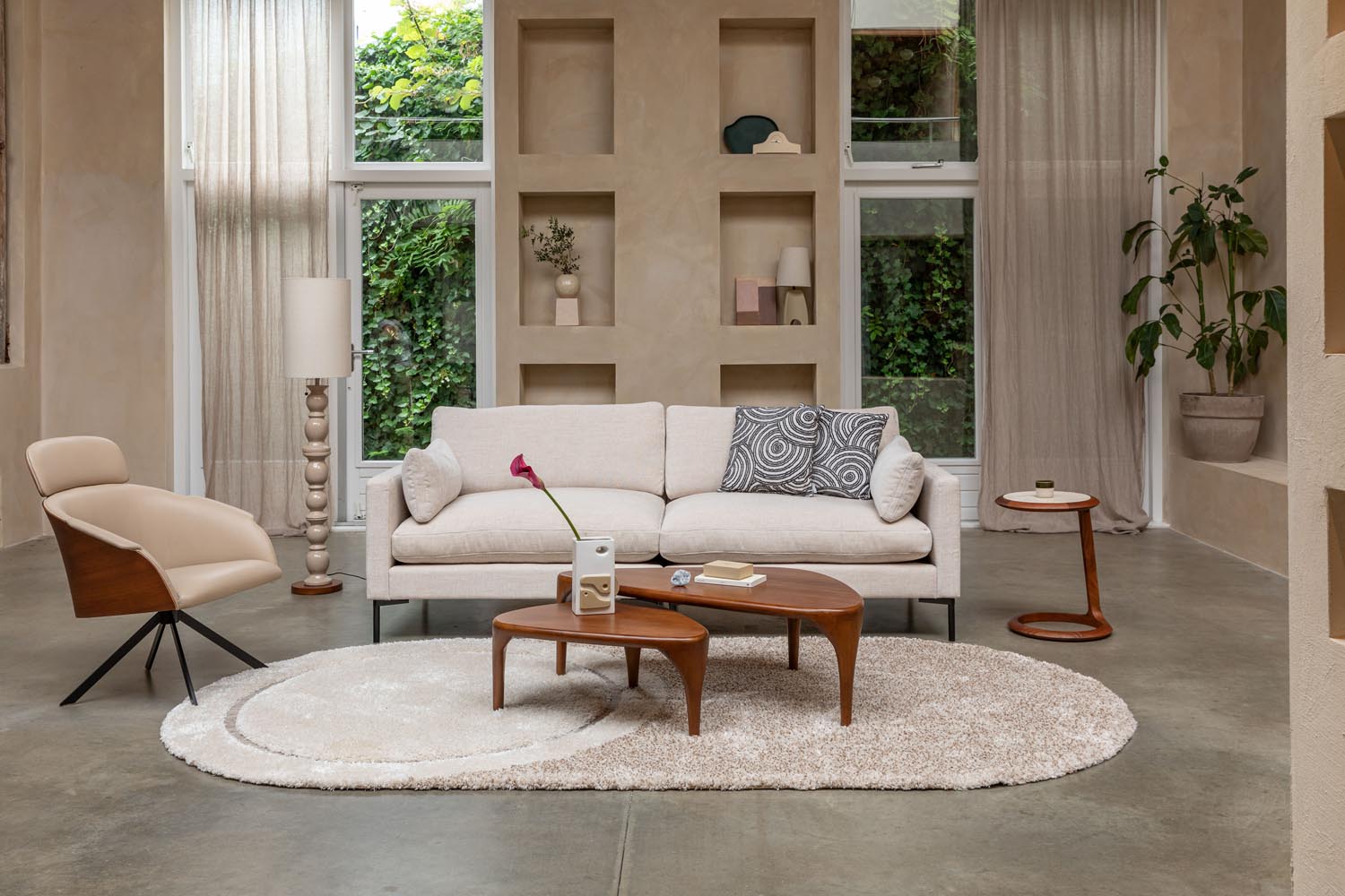 Das Summer Sofa 3-Sitzer von Zuiver bietet modernes Design und hohen Komfort, ideal für ein elegantes Wohnzimmer.