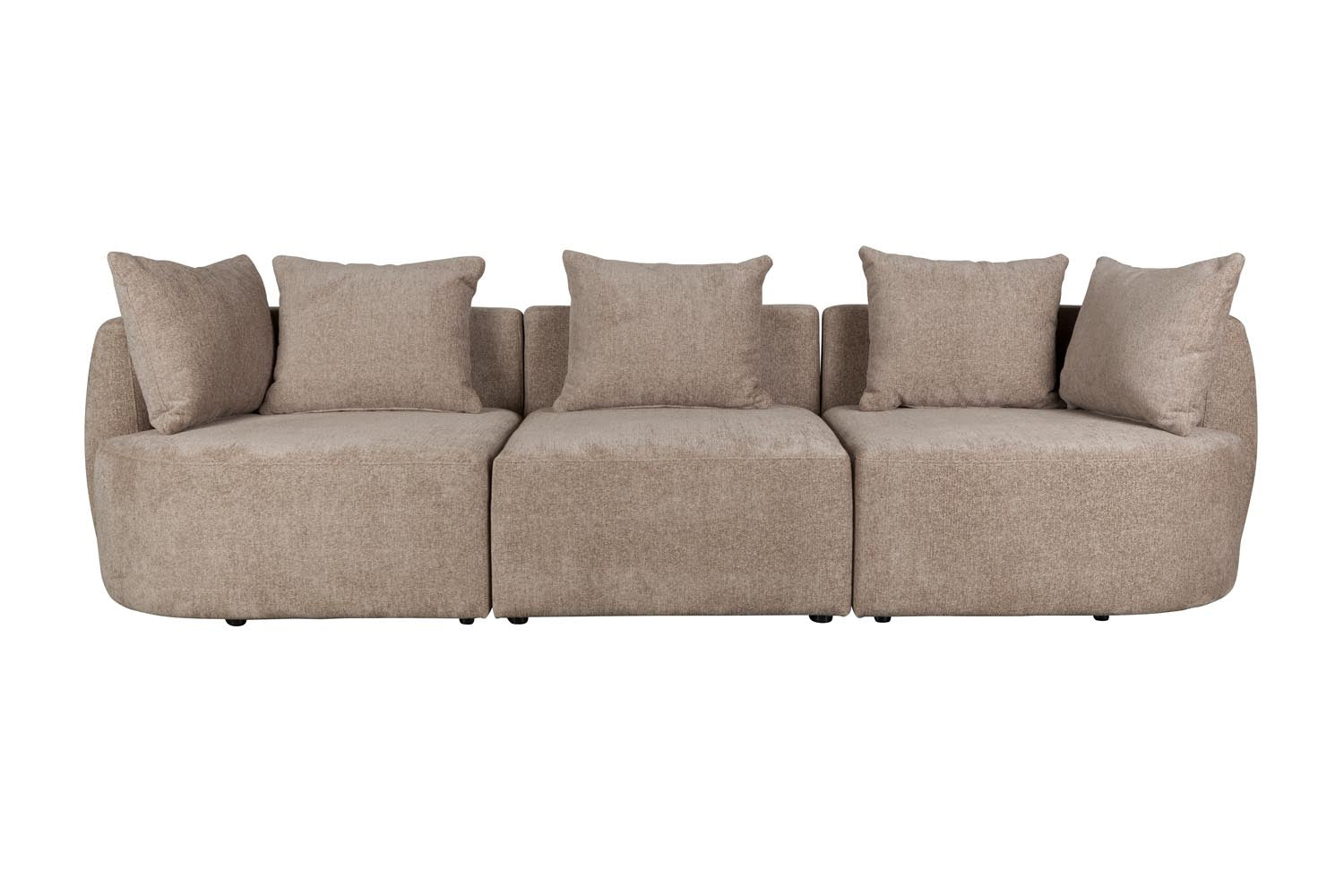 Das Rocca Sofa 4.5-Sitzer von Dutchbone kombiniert stilvolles Design mit Komfort, perfekt für zeitgemässe und einladende Wohnbereiche.