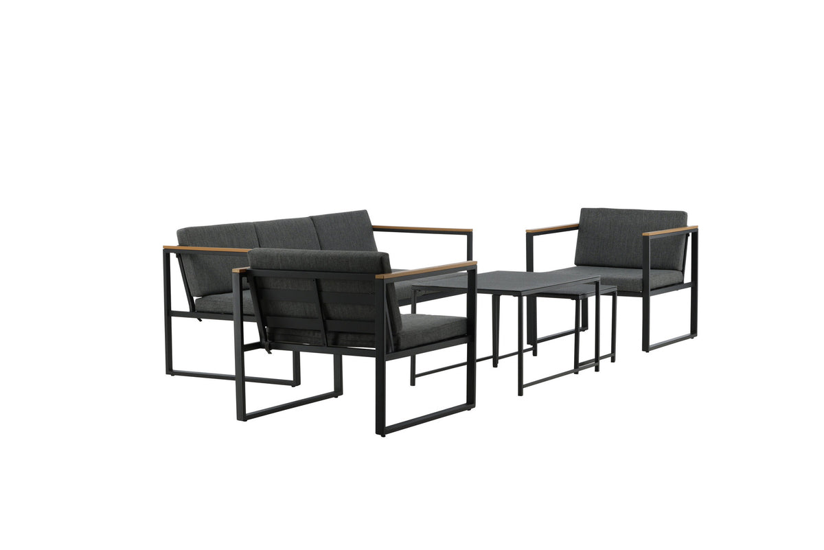 Dakar Sofa Outdoorset 90cm in Schwarz präsentiert im Onlineshop von KAQTU Design AG. Loungeset ist von Venture Home