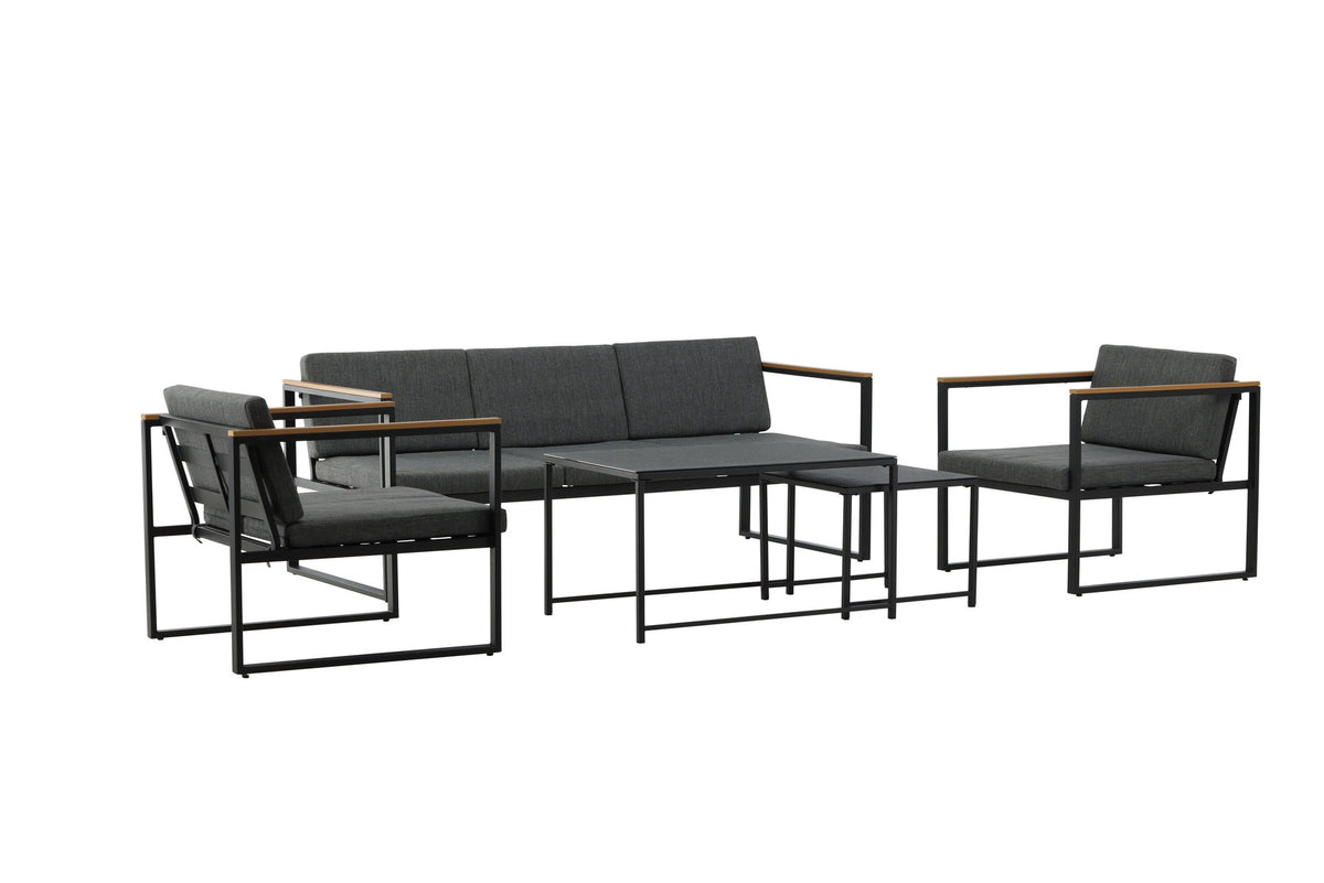 Dakar Sofa Outdoorset 90cm in Schwarz präsentiert im Onlineshop von KAQTU Design AG. Loungeset ist von Venture Home