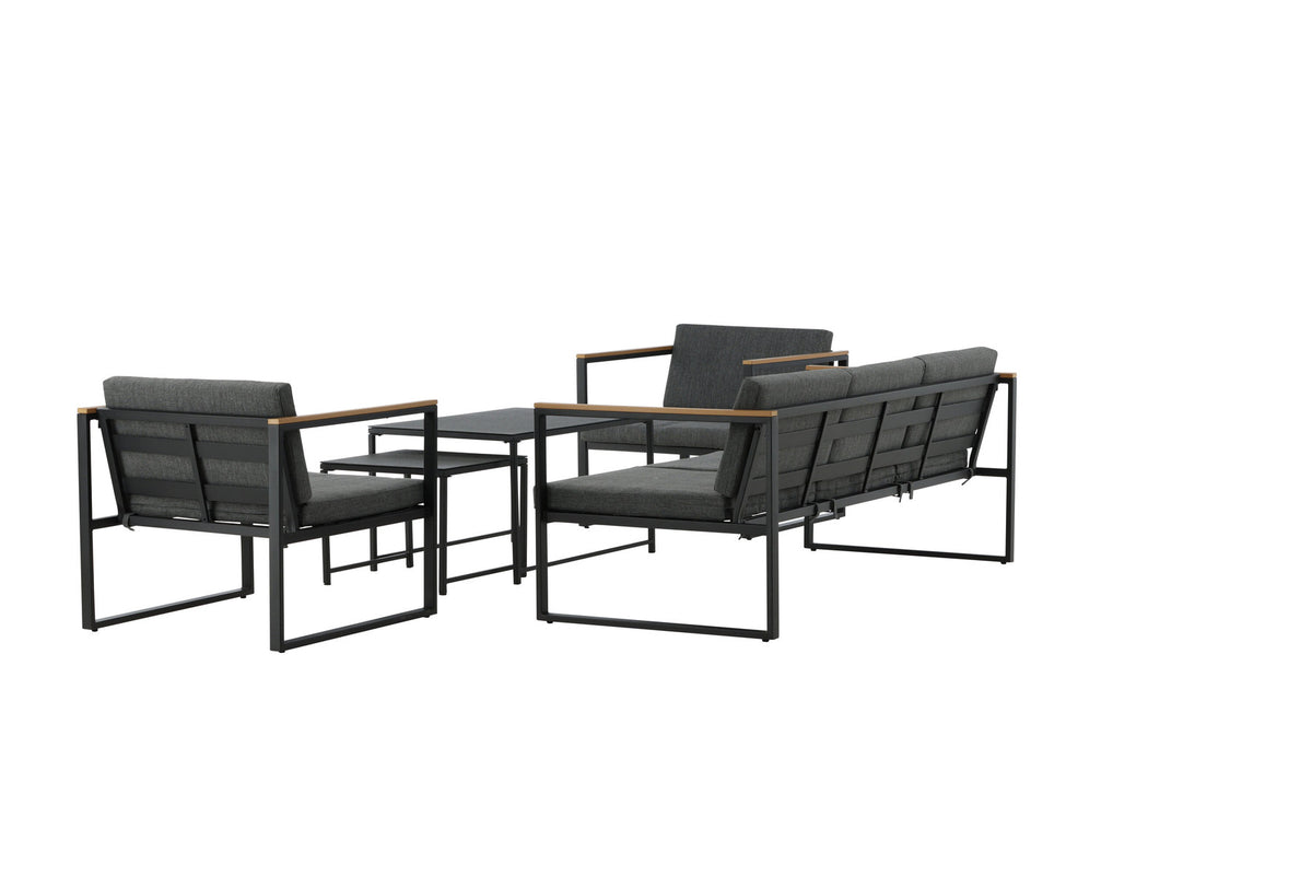 Dakar Sofa Outdoorset 90cm in Schwarz präsentiert im Onlineshop von KAQTU Design AG. Loungeset ist von Venture Home