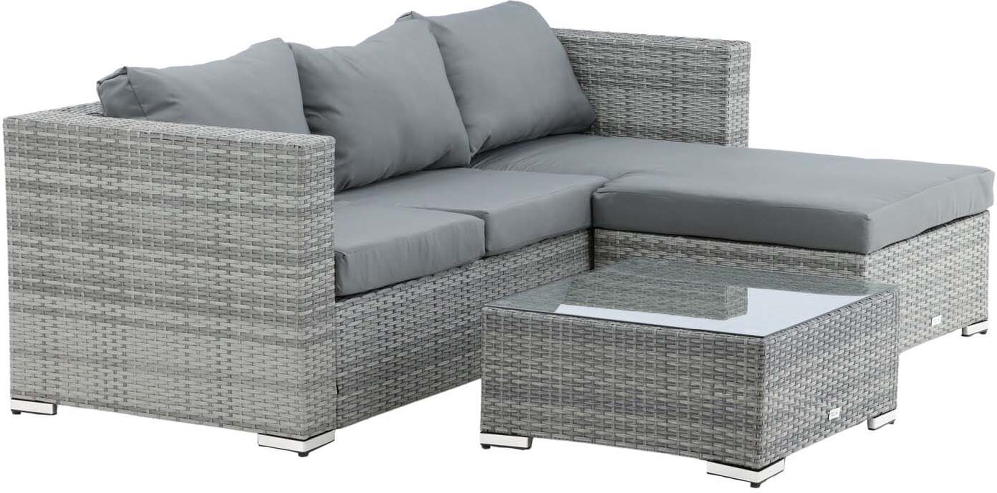 Entdecken Sie das stilvolle Rotterdam Sofaset 65cm von Venture Home: Hochwertige Materialien, nordisches Design und optimaler Komfort für entspannte Stunden im Freien.