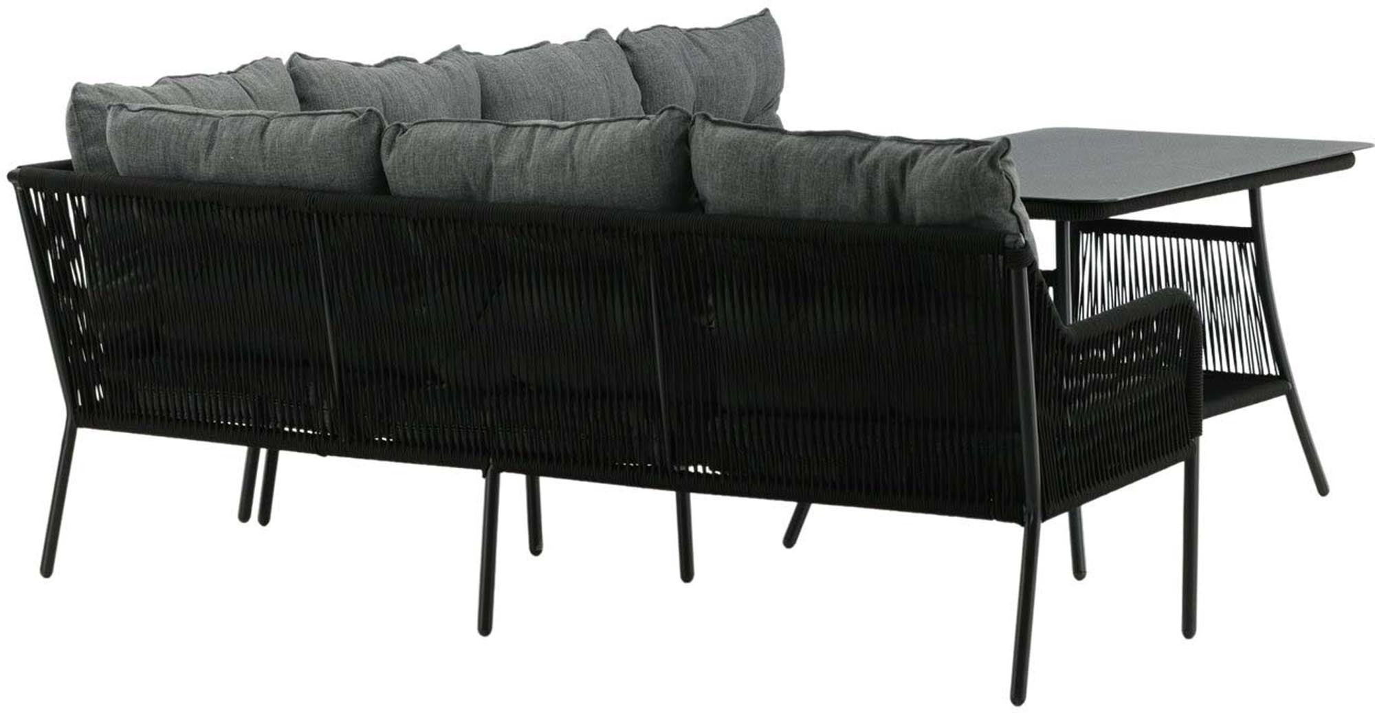 Modernes Berliner Ecksofa Outdoorset 120cm von Venture Home – ideal für gesellige Abende im Freien mit robustem Design und hohem Komfort.