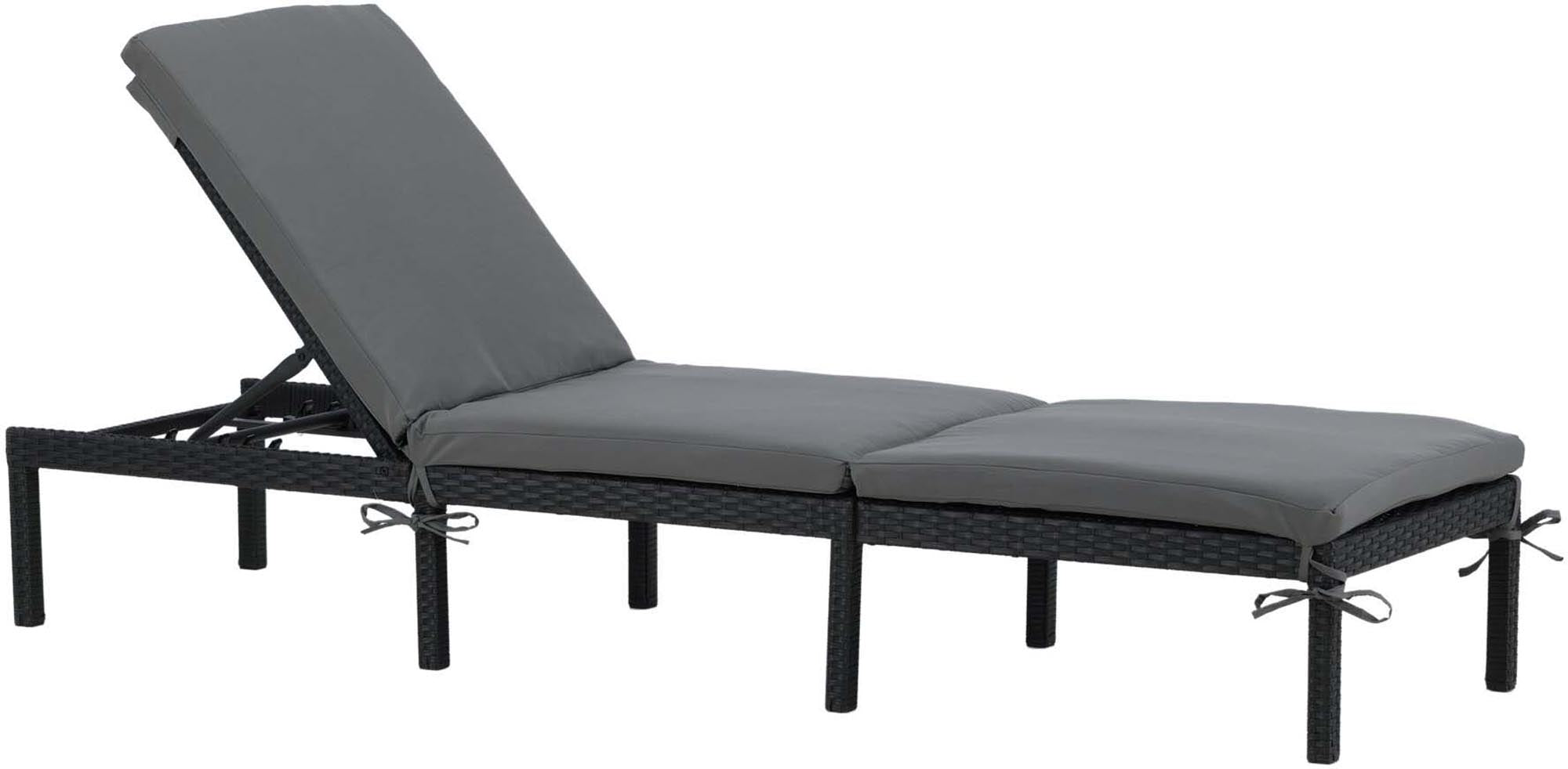 Bilbao Sun Lounge in Schwarz präsentiert im Onlineshop von KAQTU Design AG. Liegestuhl ist von Venture Home