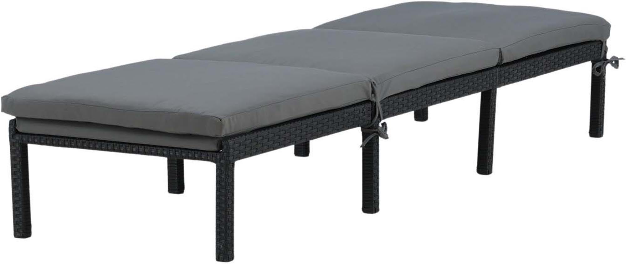 Bilbao Sun Lounge in Schwarz präsentiert im Onlineshop von KAQTU Design AG. Liegestuhl ist von Venture Home