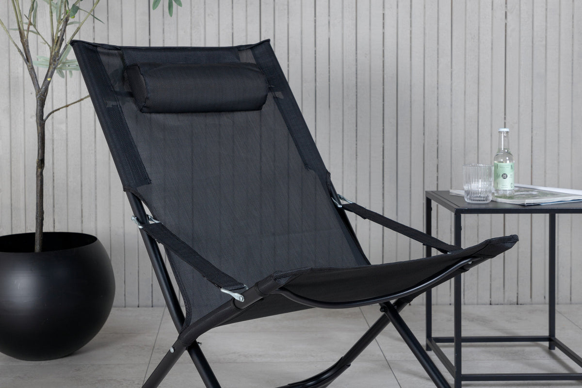Sevilla Sun Lounge in Schwarz präsentiert im Onlineshop von KAQTU Design AG. Liegestuhl ist von Venture Home