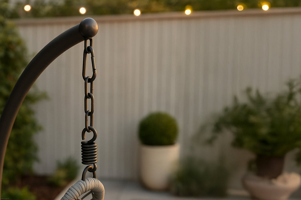 Edinburgh Hängesessel in Grau präsentiert im Onlineshop von KAQTU Design AG. Outdoor-Sessel ist von Venture Home