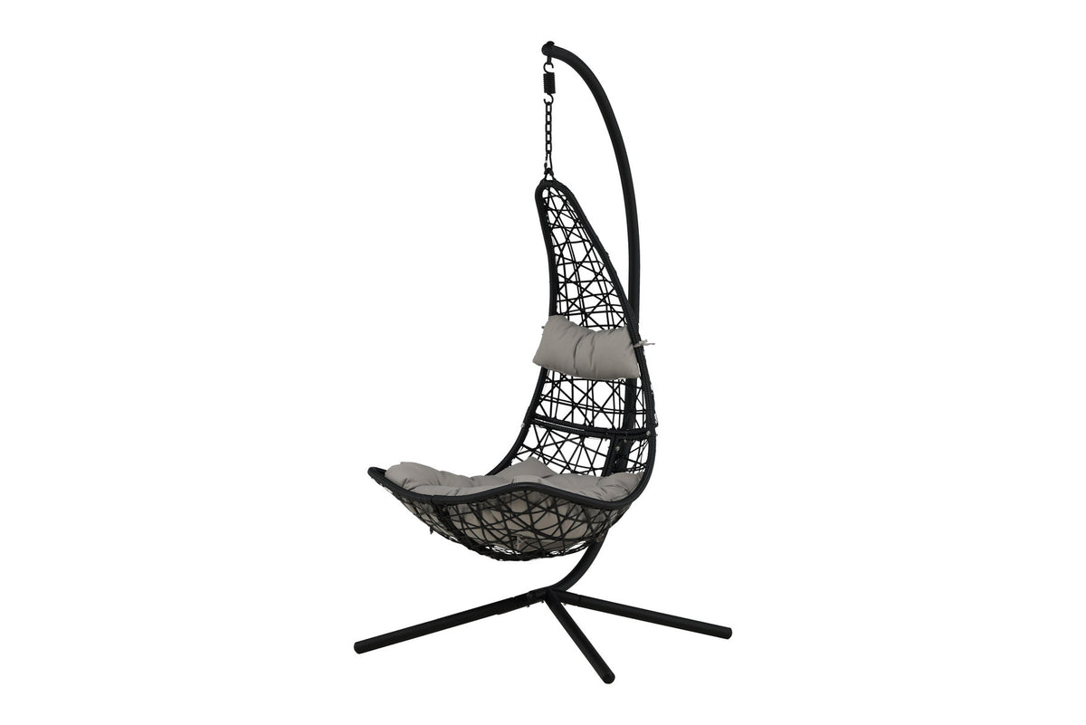 Edinburgh Hängesessel in Schwarz präsentiert im Onlineshop von KAQTU Design AG. Outdoor-Sessel ist von Venture Home