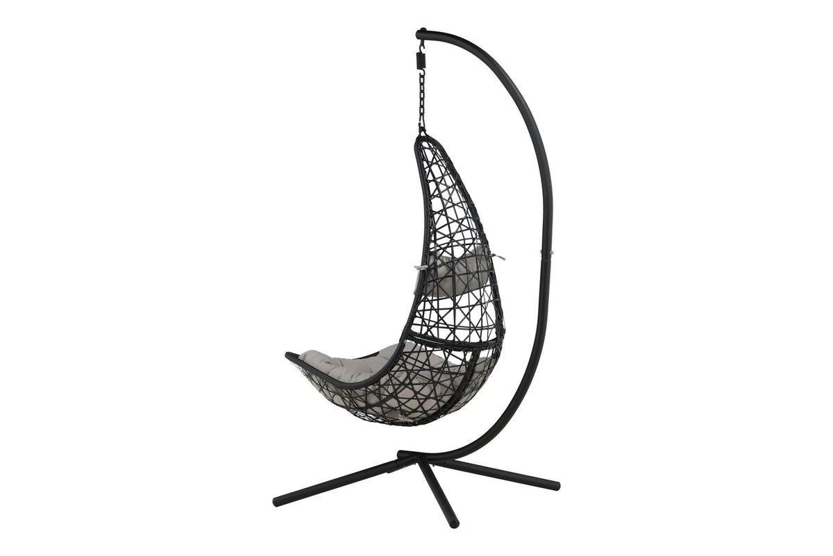 Edinburgh Hängesessel in Schwarz präsentiert im Onlineshop von KAQTU Design AG. Outdoor-Sessel ist von Venture Home