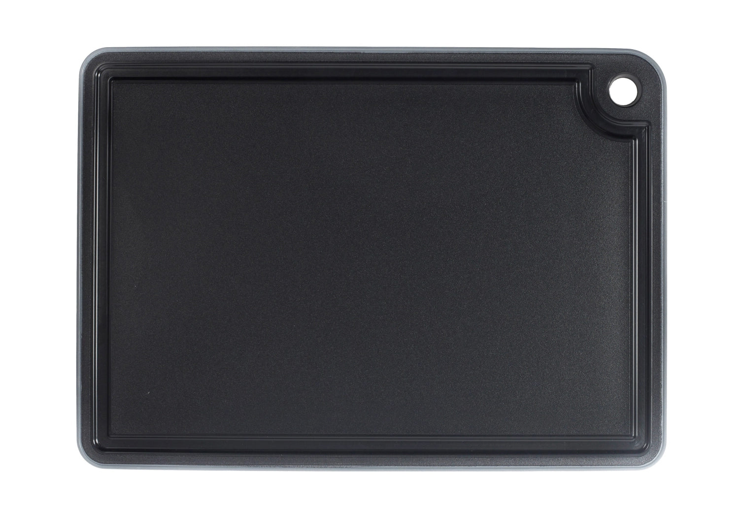 Cutting board Mimmi small 27x19x0.9cm anti-slip edge h.grau