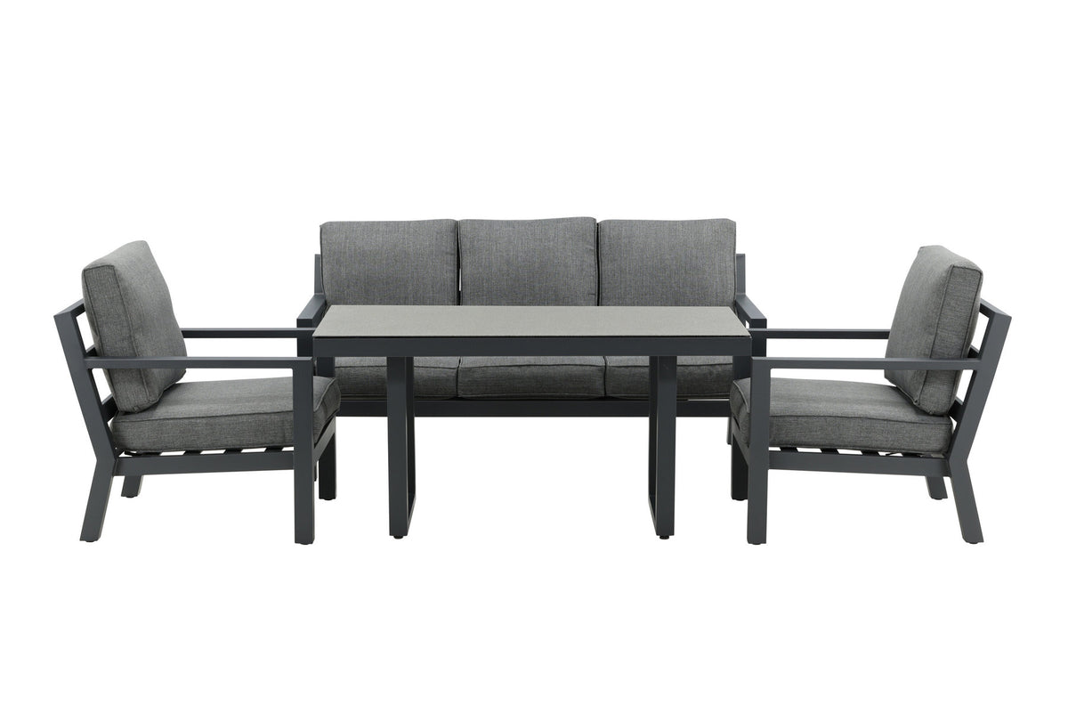 Sofagarnitur Barcelona in Schwarz präsentiert im Onlineshop von KAQTU Design AG. Loungeset ist von Venture Home