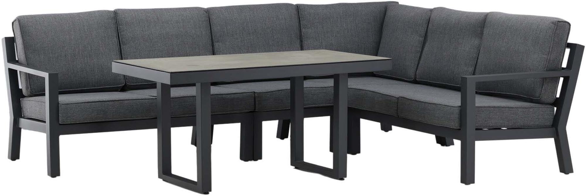 Ecksofa Outdoorset Barcelona 140cm: Hochwertige Materialien und Komfort für entspannte Stunden im Freien. Ideal für stilvolle Sommerabende.