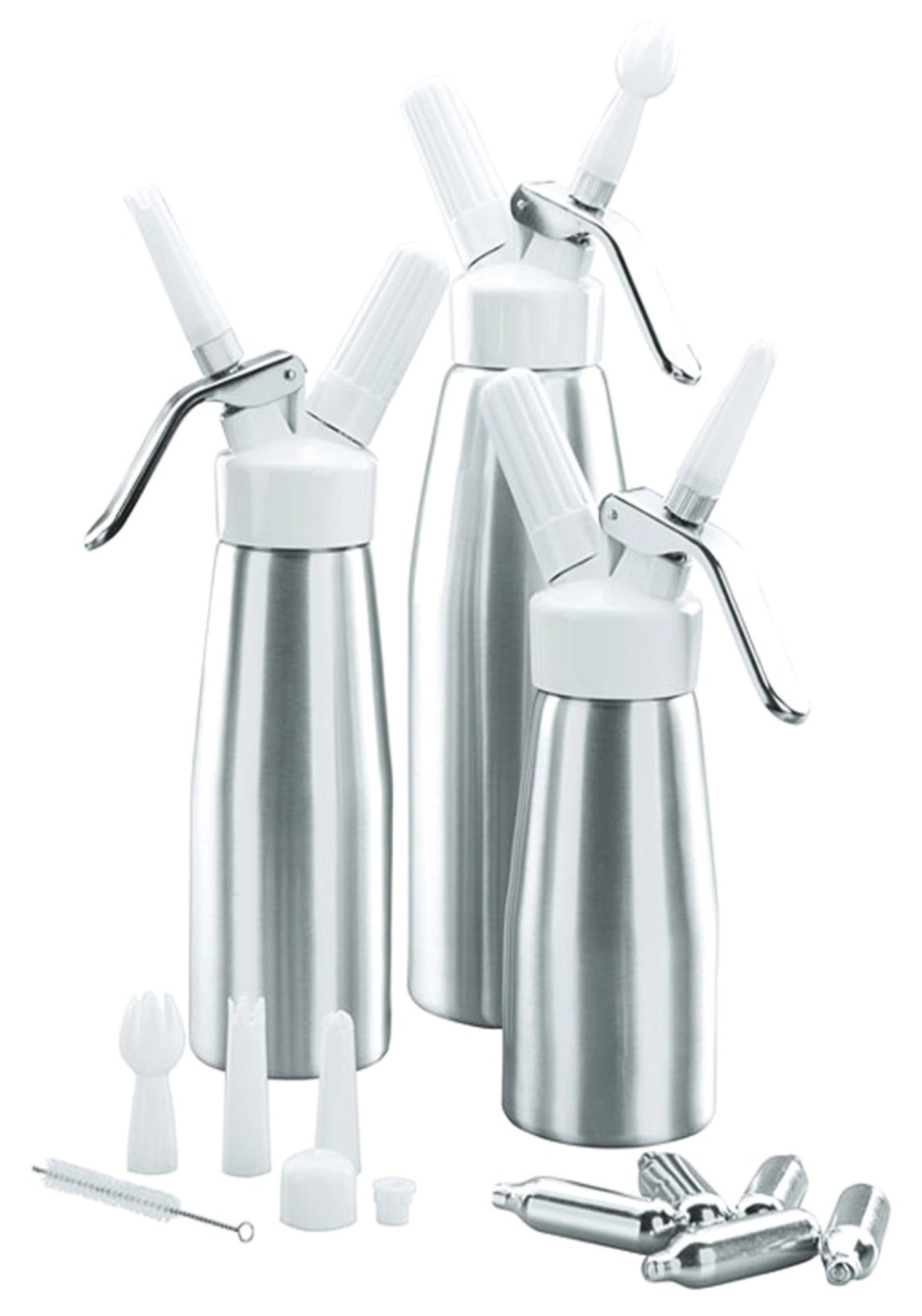 Rahmbläser 0.25lt in Silber präsentiert im Onlineshop von KAQTU Design AG. Küchenhelfer ist von Lacor