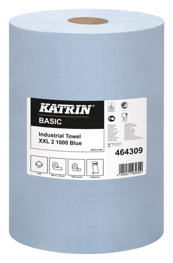 KATRIN Papierrolle 2-lagig blau in präsentiert im Onlineshop von KAQTU Design AG. Haushaltshilfen ist von KATRIN