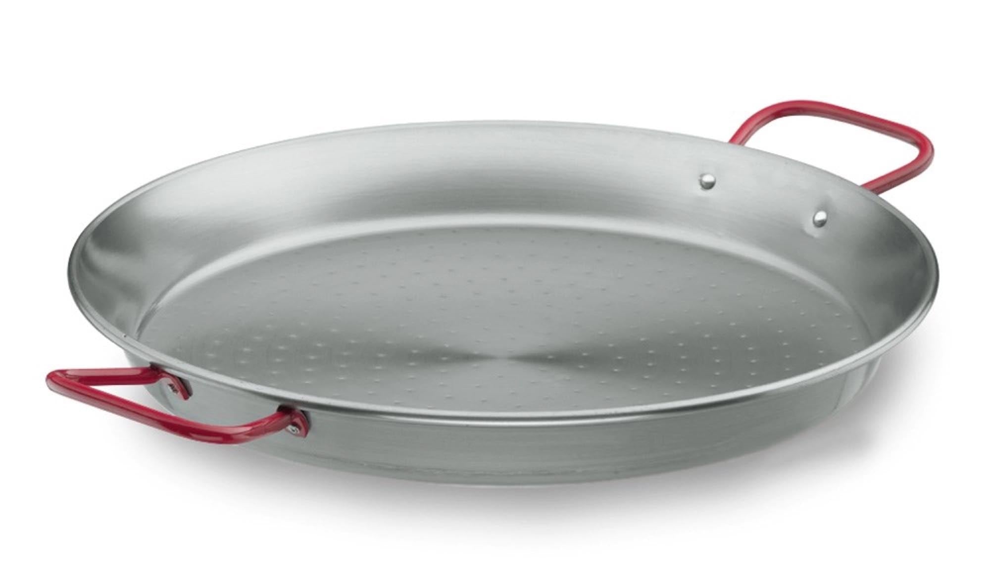 Paella Pfanne D80cm in Silber präsentiert im Onlineshop von KAQTU Design AG. Küchengerät ist von Lacor