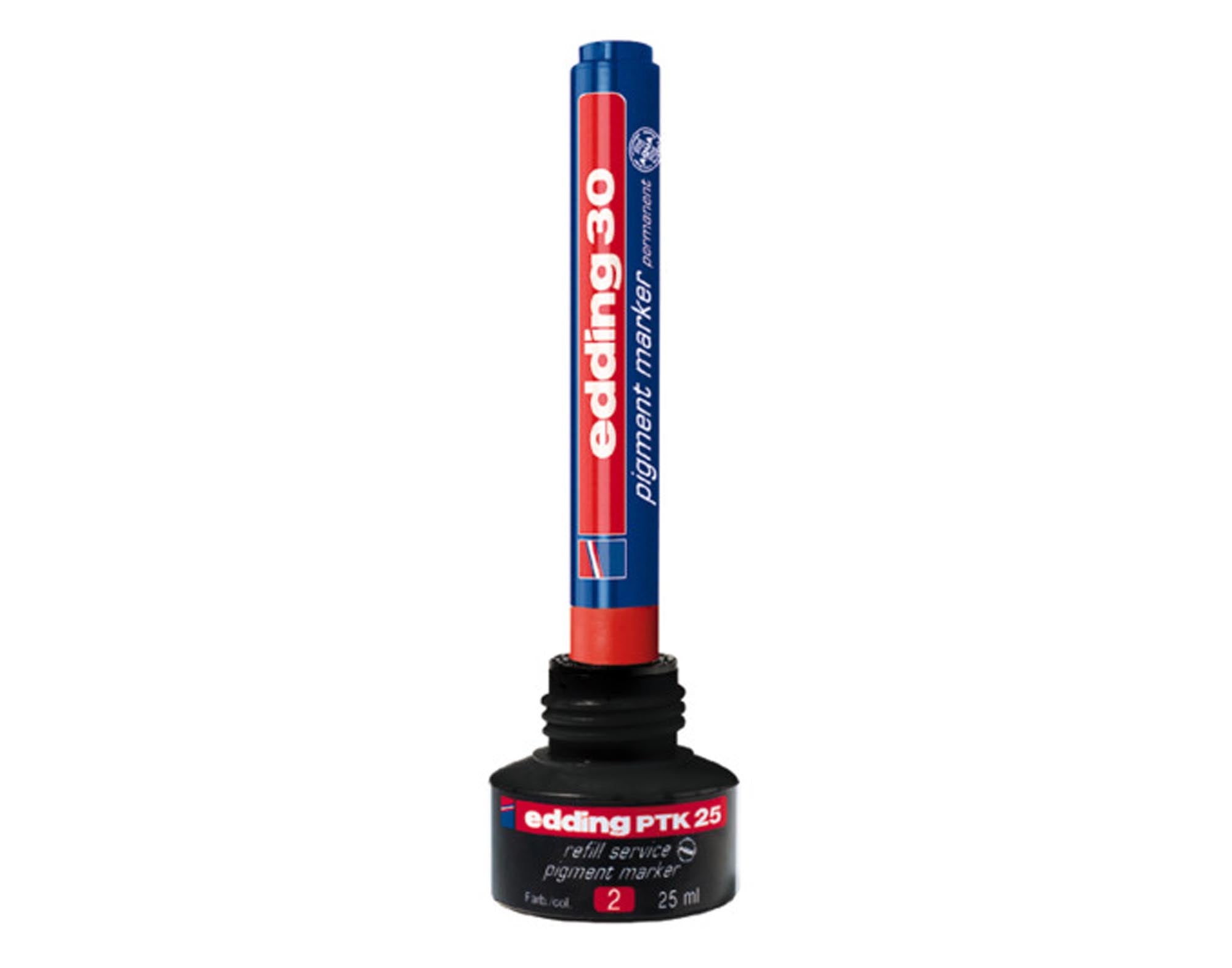 EDDING Nachfülltinte PTK-25-1, 25 ml schwarz – perfekte Lösung für Pigmentmarker, umweltfreundlich, kosteneffizient, geruchsneutral.