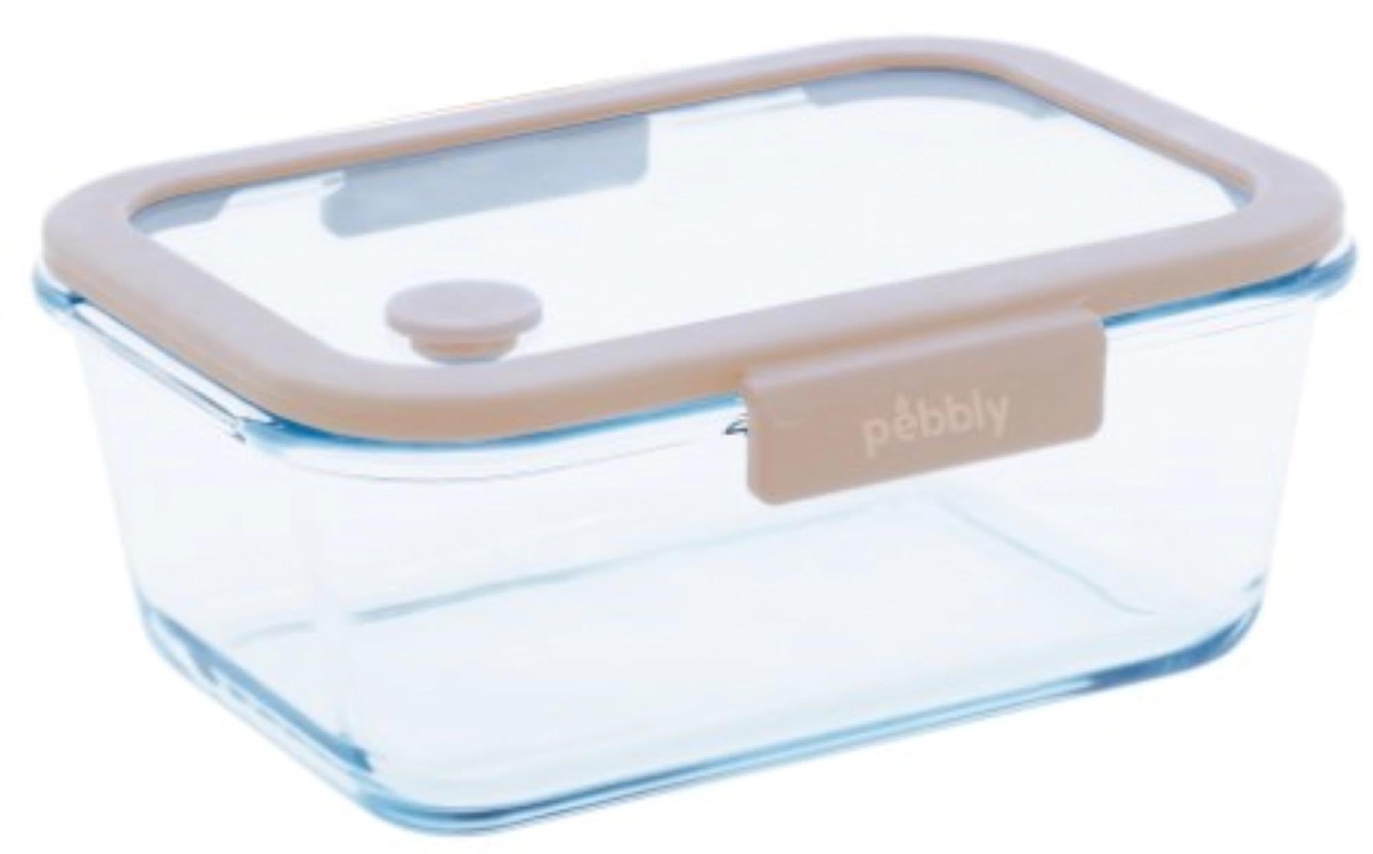 Entdecken Sie das Pebbly Vorratsglas mit Bambusdeckel (0,8l) und 5ml Bambus-Messlöffel. Ideal für nachhaltige Aufbewahrung und Küchenorganisation.