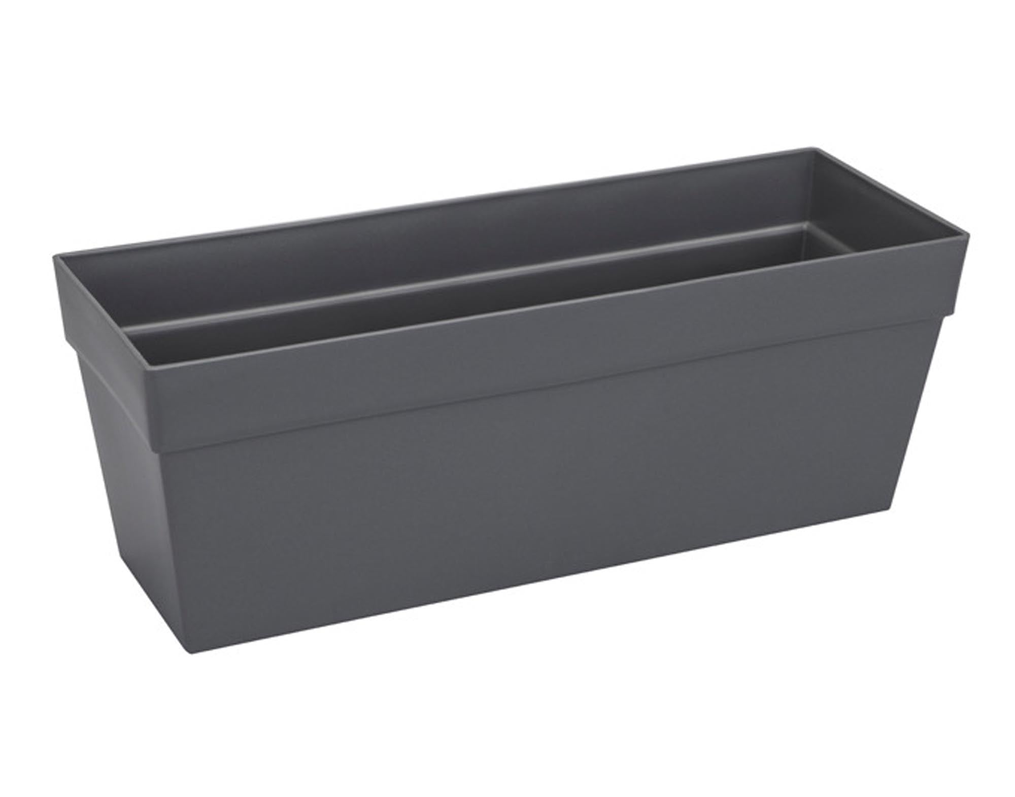 Entdecken Sie den ELHO Balkonkasten Loft Urban in anthrazit (50x17x18 cm) – umweltfreundlich, langlebig und ideal für Blumen, Kräuter und Gemüse.