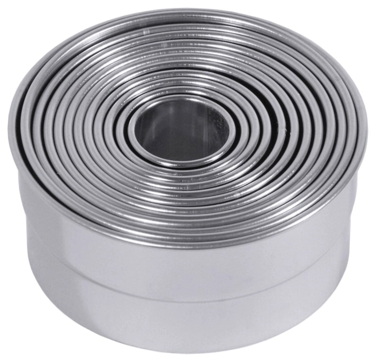 Cutting set of 12 pcs. 2.5 - 10.5cm H: 5cm, stainless steel