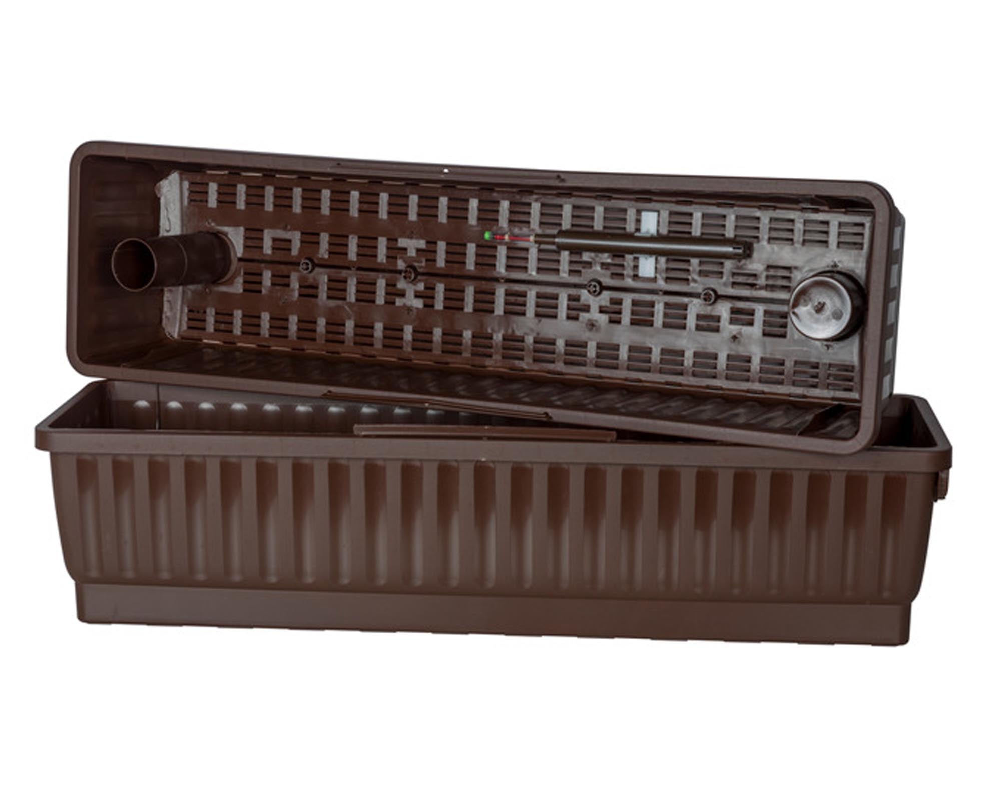 Balkonkasten Venezia 80 cm von TECHNOPLANT: frostsicher, langlebig, mit integriertem Wasserspeicher und 20 Litern Erdvolumen für optimale Pflanzenpflege.