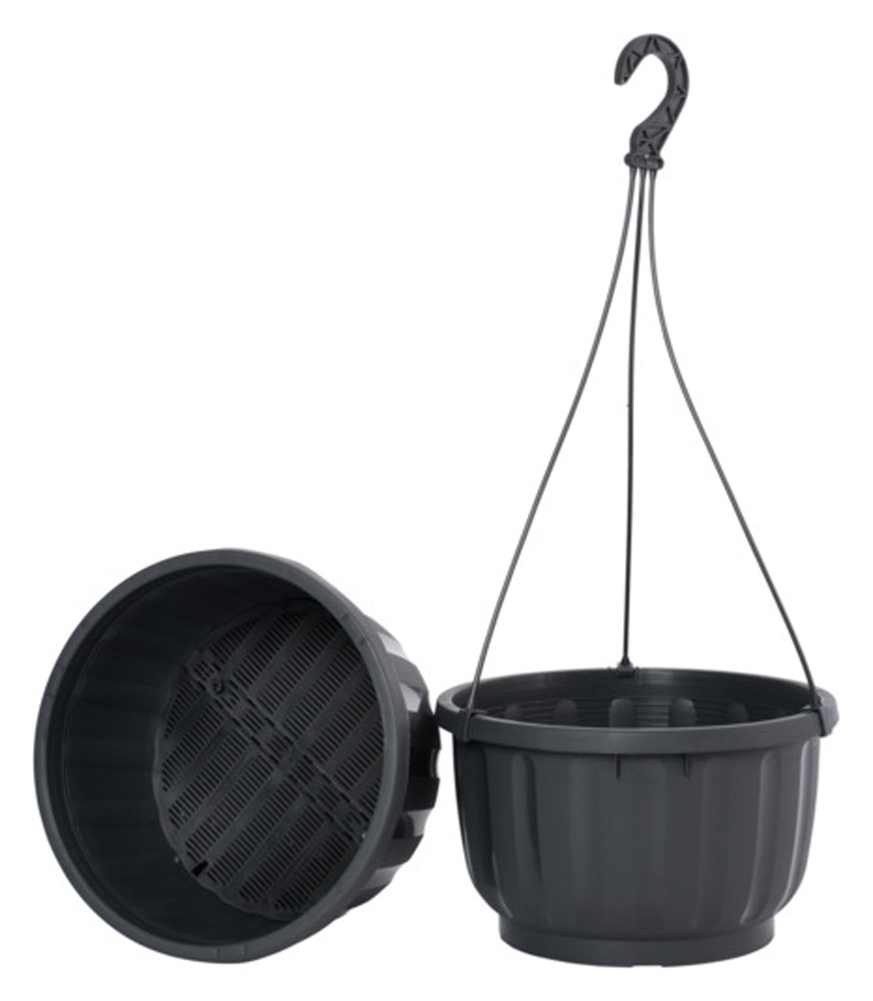 Entdecken Sie die TECHNOPLANT Blumenampel Royal Top ø 20 cm in anthrazit. Ideal für hängende Pflanzen, mit großem Wasserspeicher und einfacher Pflege.