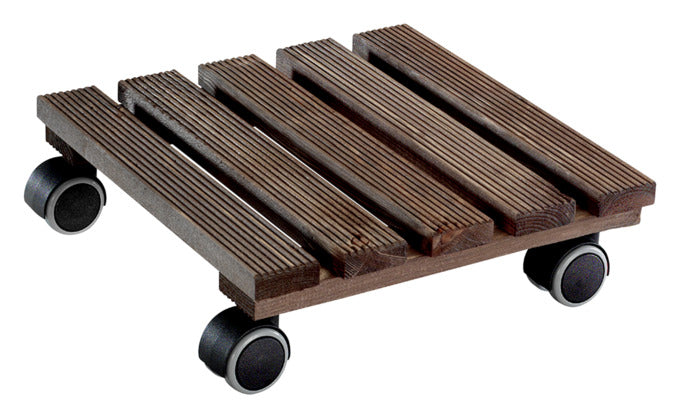 WAGNER SYSTEM Pflanzenroller Country 28x28 cm dunkelbraun in präsentiert im Onlineshop von KAQTU Design AG. Pflanzentopfzubehör ist von WAGNER