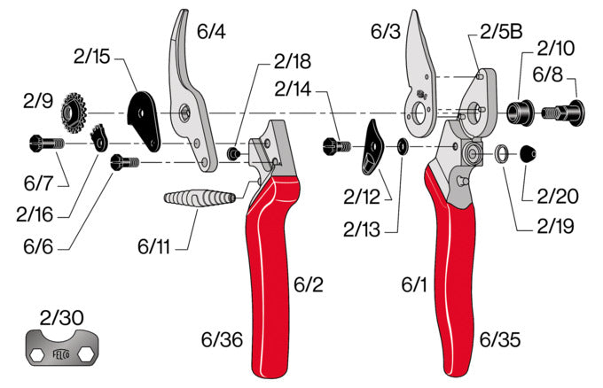 FELCO Baumschere Modell 6 in präsentiert im Onlineshop von KAQTU Design AG. Gartenwerkzeug ist von FELCO