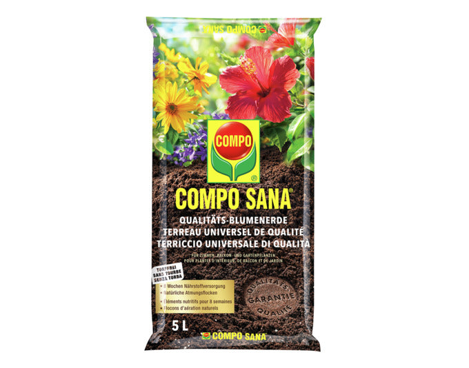 COMPO Qualitäts-Blumenerde Compo Sana 5 l in präsentiert im Onlineshop von KAQTU Design AG. Gartenpflege ist von COMPO