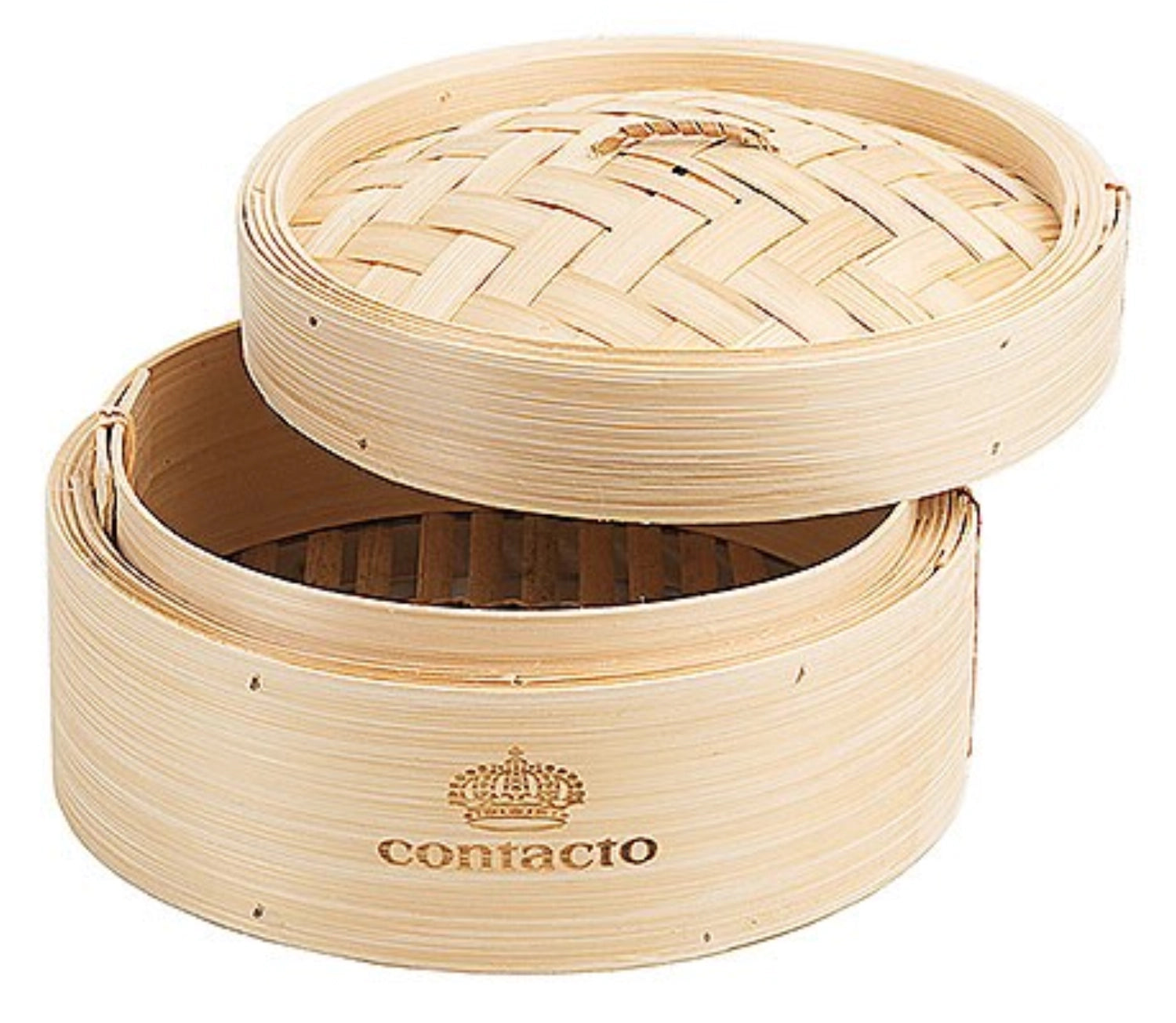 Dampfkorb Bambus 17.5x9cm Höhe innen 5cm in Braun präsentiert im Onlineshop von KAQTU Design AG. Aufbewahrungsbehälter ist von Contacto