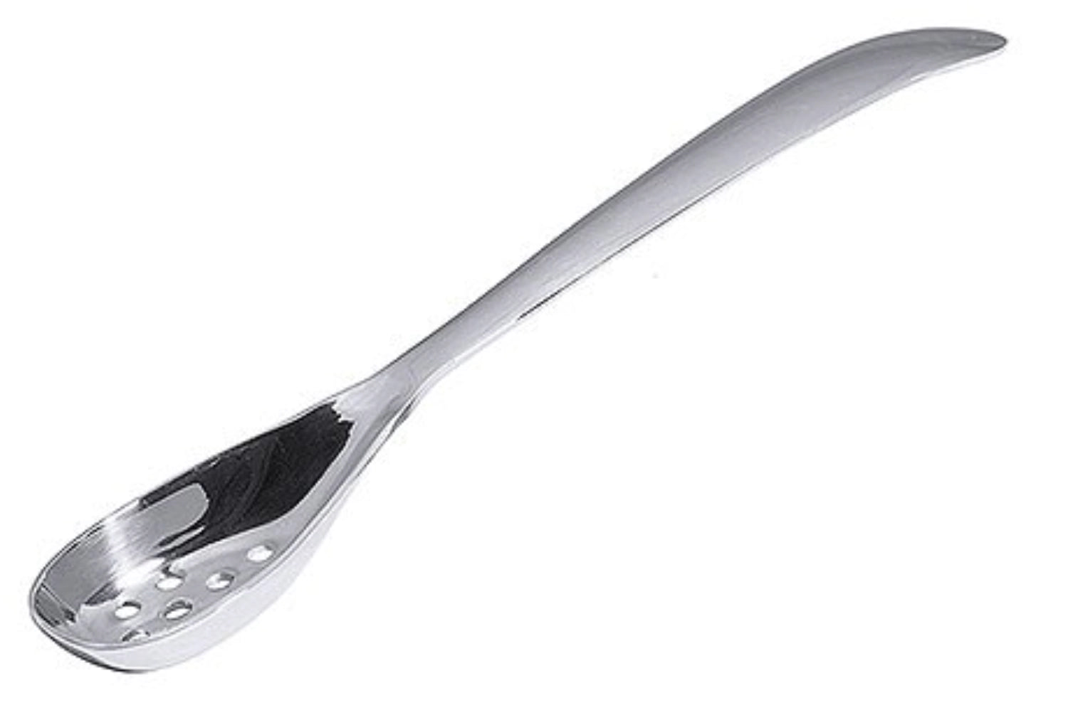 Olivenlöffel perforiert 17cm, Edelstahl in Silber präsentiert im Onlineshop von KAQTU Design AG. Besteck ist von Contacto