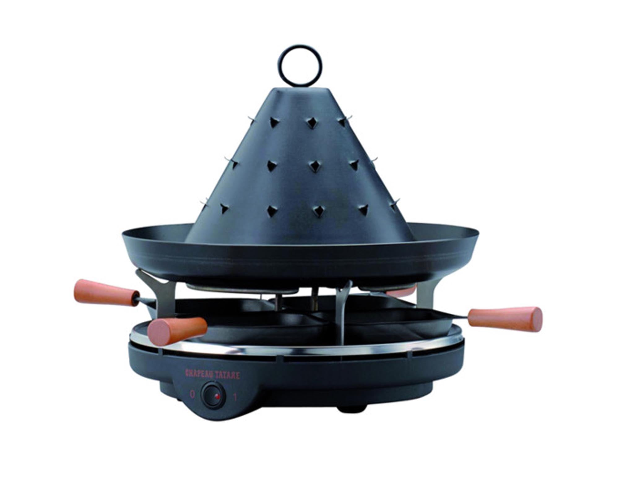 Entdecken Sie den TTM Tatarenhut Elektro: modernes Küchengerät für Fleisch, Fisch und Gemüse. Hochwertig, einfach zu reinigen, perfekt für gesellige Anlässe!