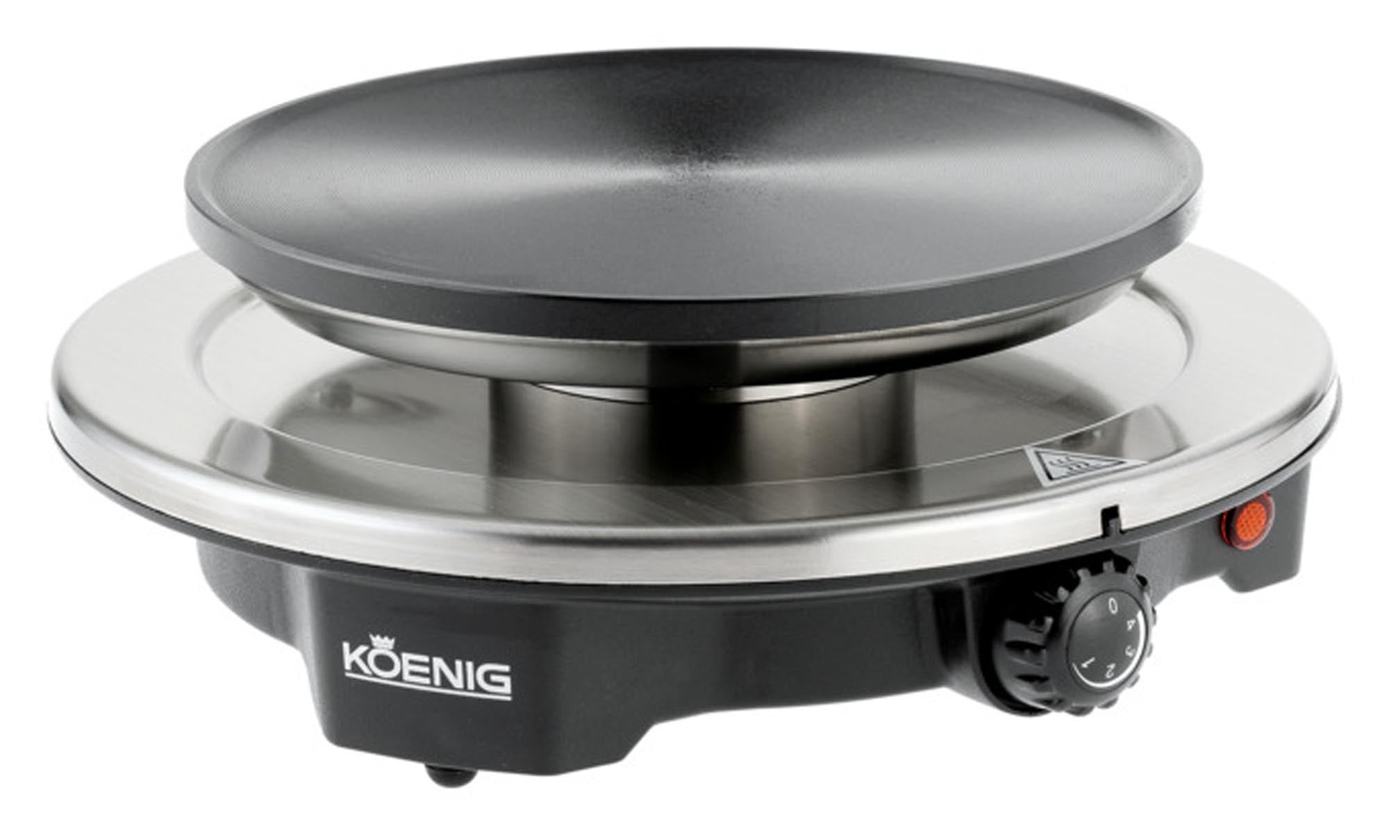 Entdecken Sie das KOENIG Multirechaud Inox: elegantes Edelstahl-Rechaud für Fondue und Raclette, ideal für gesellige Abende.