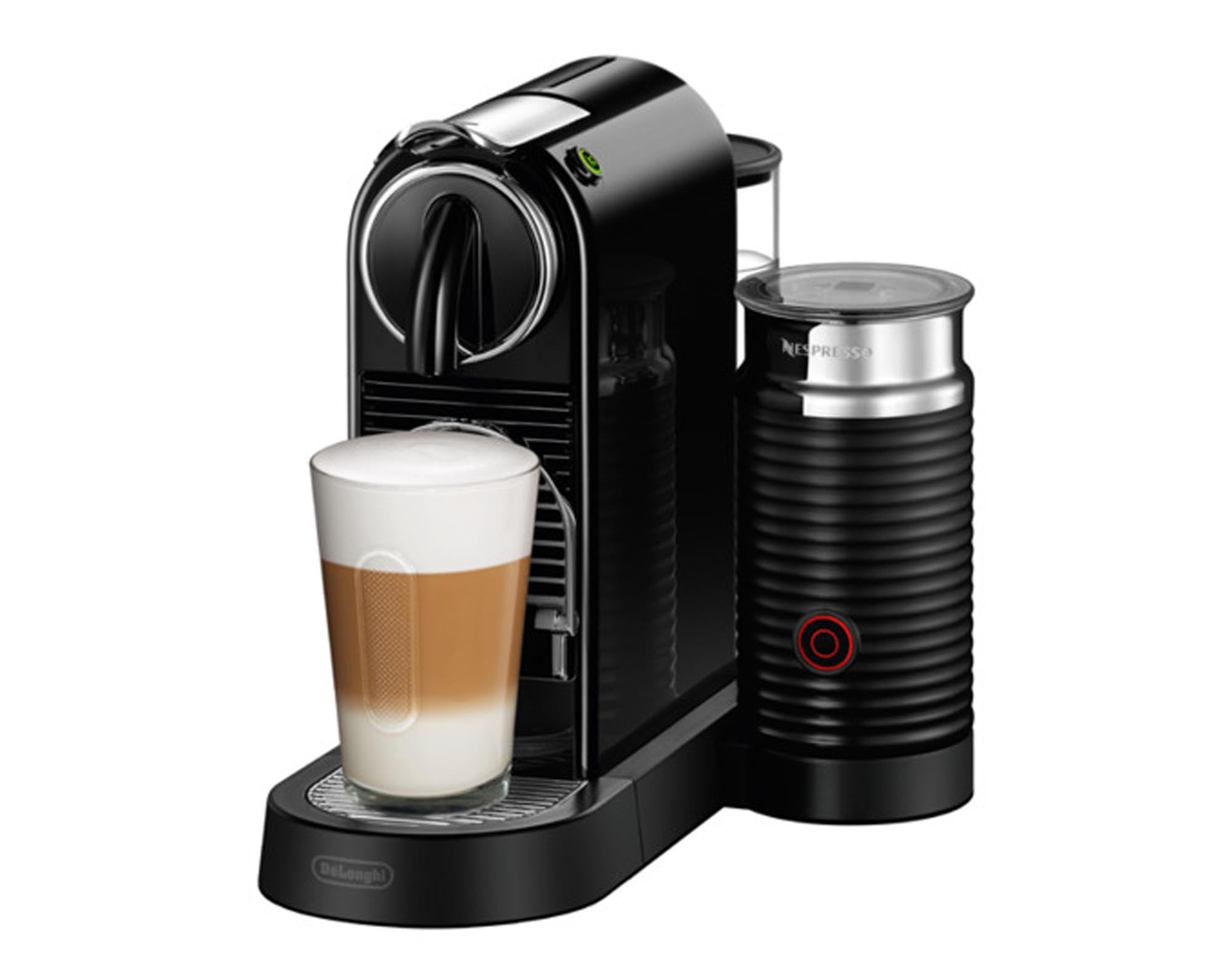 Entdecken Sie die DELONGHI Nespresso Kaffeemaschine Citiz & Milk in elegantem Schwarz. Ideal für Kaffeeliebhaber, mit integriertem Milchaufschäumer und benutzerfreundlicher Bedienung.