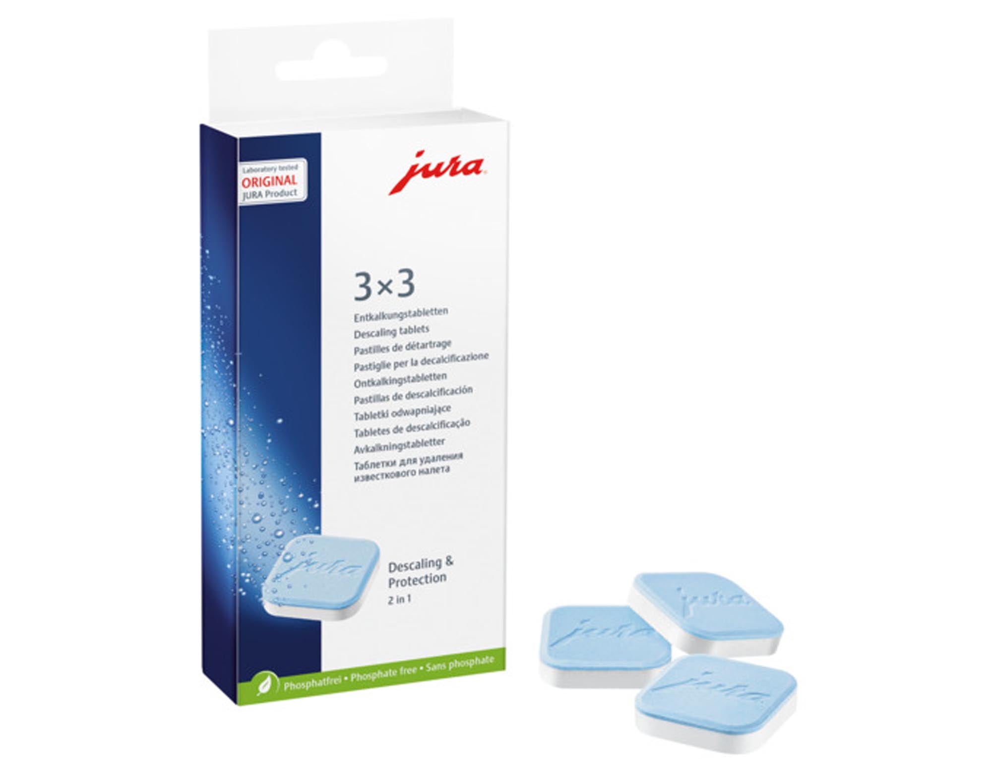Optimieren Sie Ihre JURA Kaffeevollautomaten mit den effektiven Entkalkungstabletten (3 Stück). Entfernen Sie Kalk und genießen Sie perfekten Kaffeegenuss!