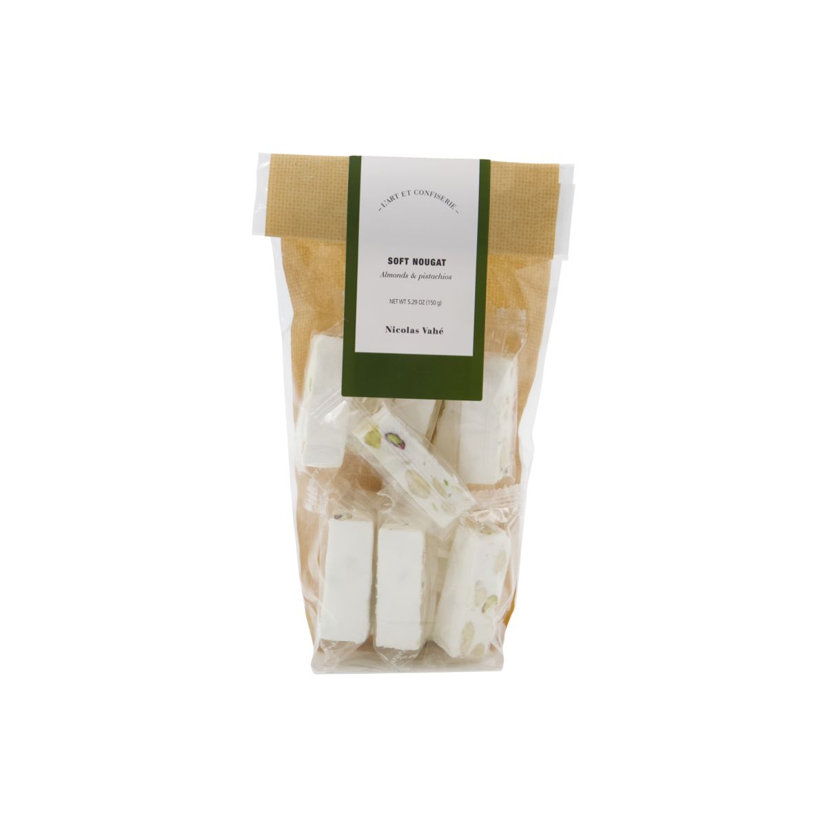 Geniesse den Luxus von Nicolas Vahés Soft Nougat mit Mandeln & Pistazien – ein besonderer Genuss für jeden Anlass.