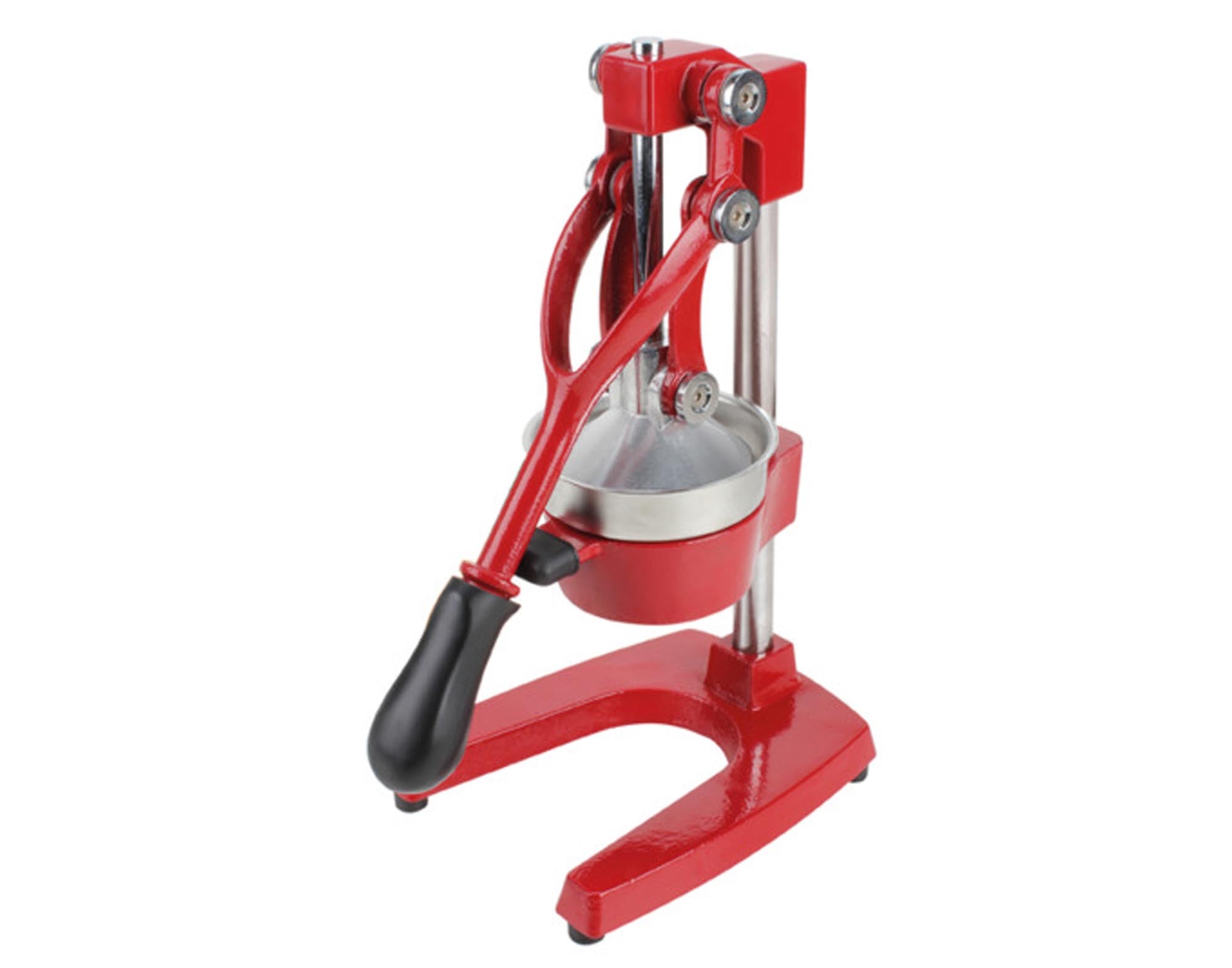 Entdecken Sie die EVA Zitruspresse Aluguss rot 39 cm – ideal für frischen Saft aus Zitrusfrüchten. Hochwertig, langlebig und spülmaschinenfest!