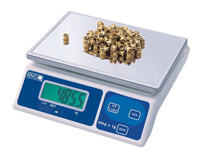 EVA Tischwaage silber digital 30kg in präsentiert im Onlineshop von KAQTU Design AG. Waage ist von EVA