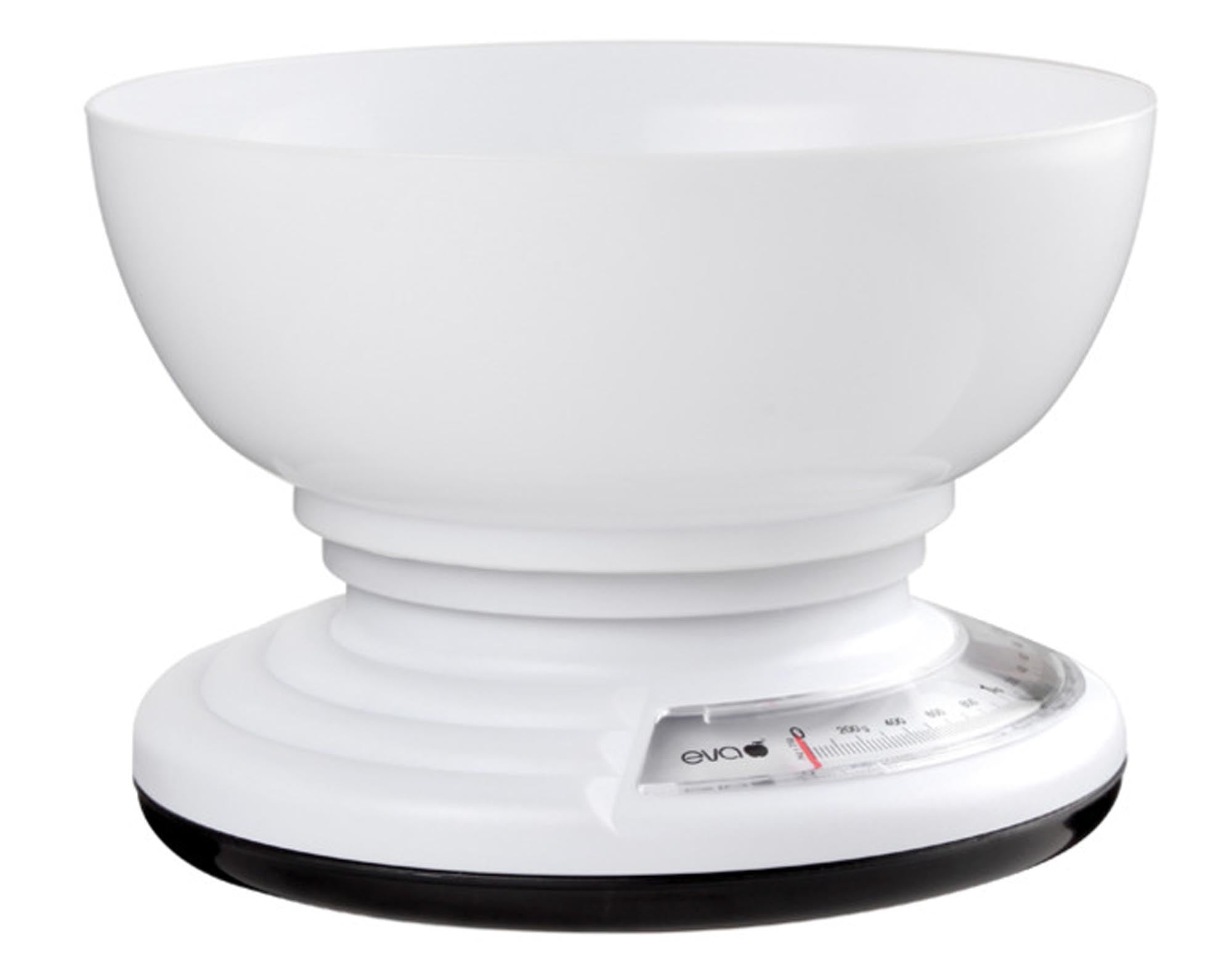 EVA Küchenwaage mechanisch mit Schale, 3 kg Tragkraft, präzise, umweltfreundlich, robust, ideal für Hobbyköche und Profis.