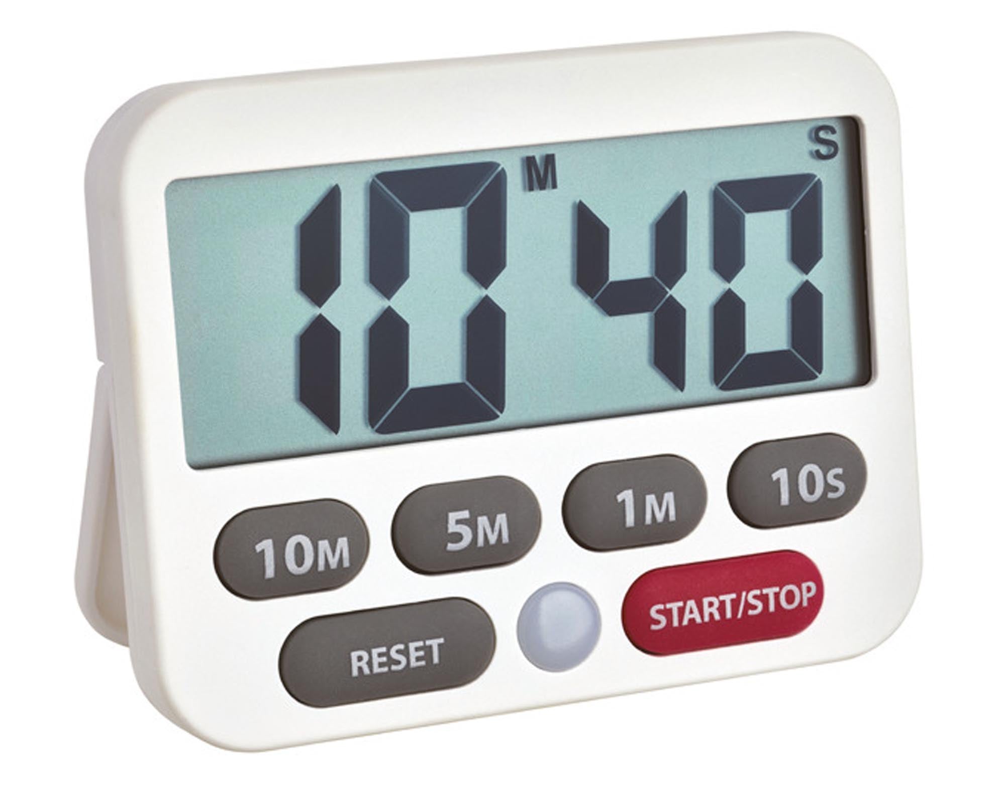 Entdecken Sie den TFA digitalen Timer mit Stoppuhr in Weiß (9x9 cm) – Ihr perfekter Küchenhelfer für präzise Zeitmessung beim Kochen und Backen.